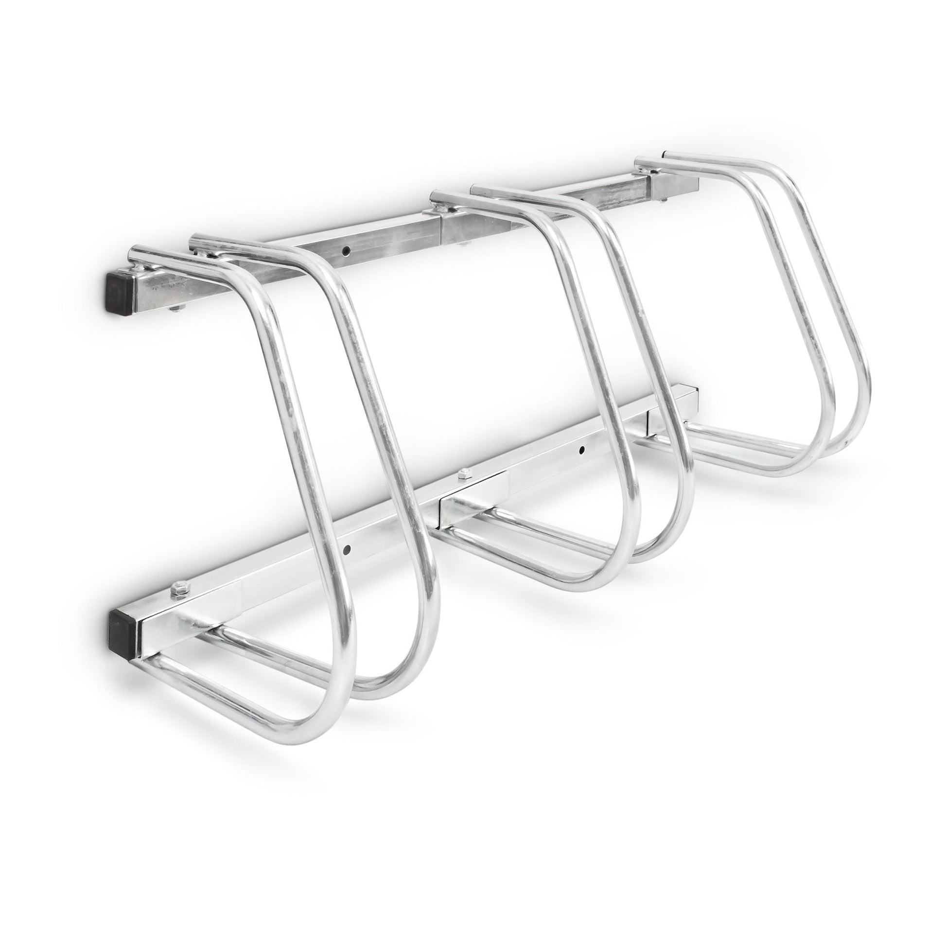 Fahrradständer 3 Fahrräder Stahl Silber von Relaxdays