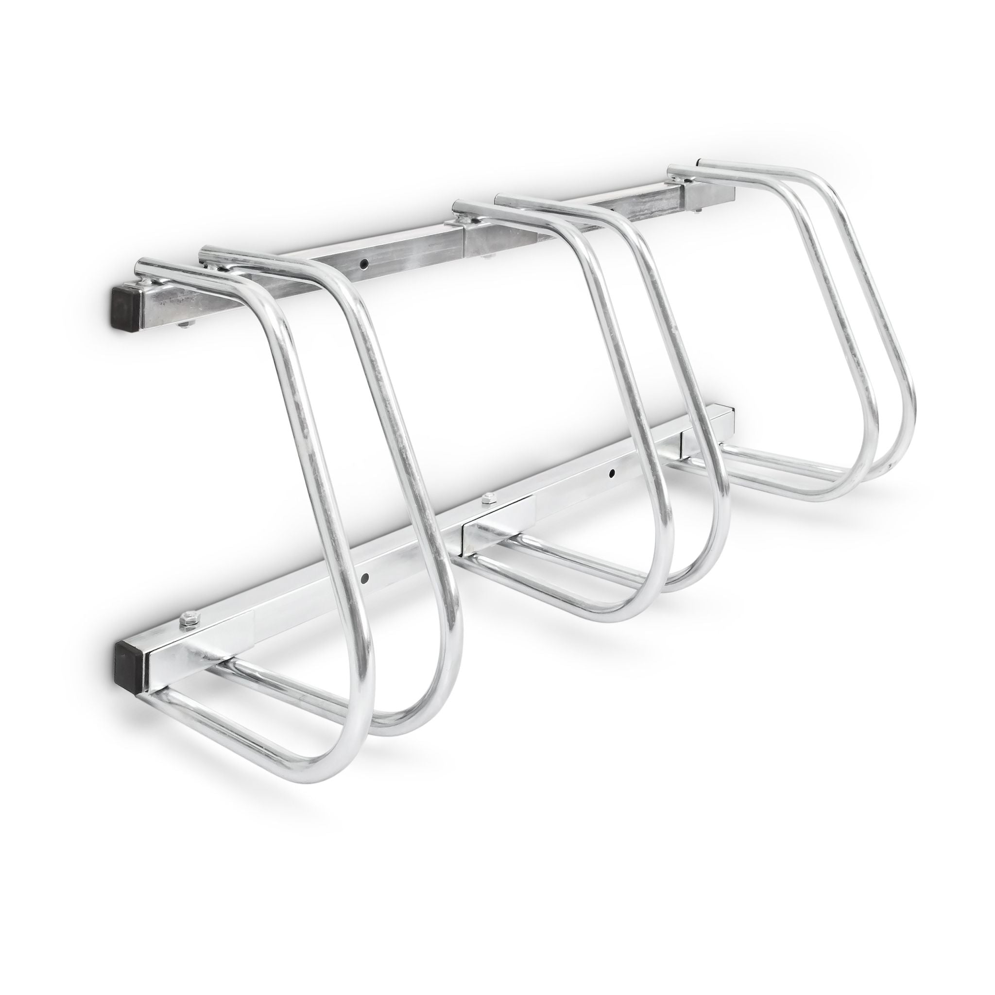 Fahrradständer 3 Fahrräder Stahl Silber von Relaxdays
