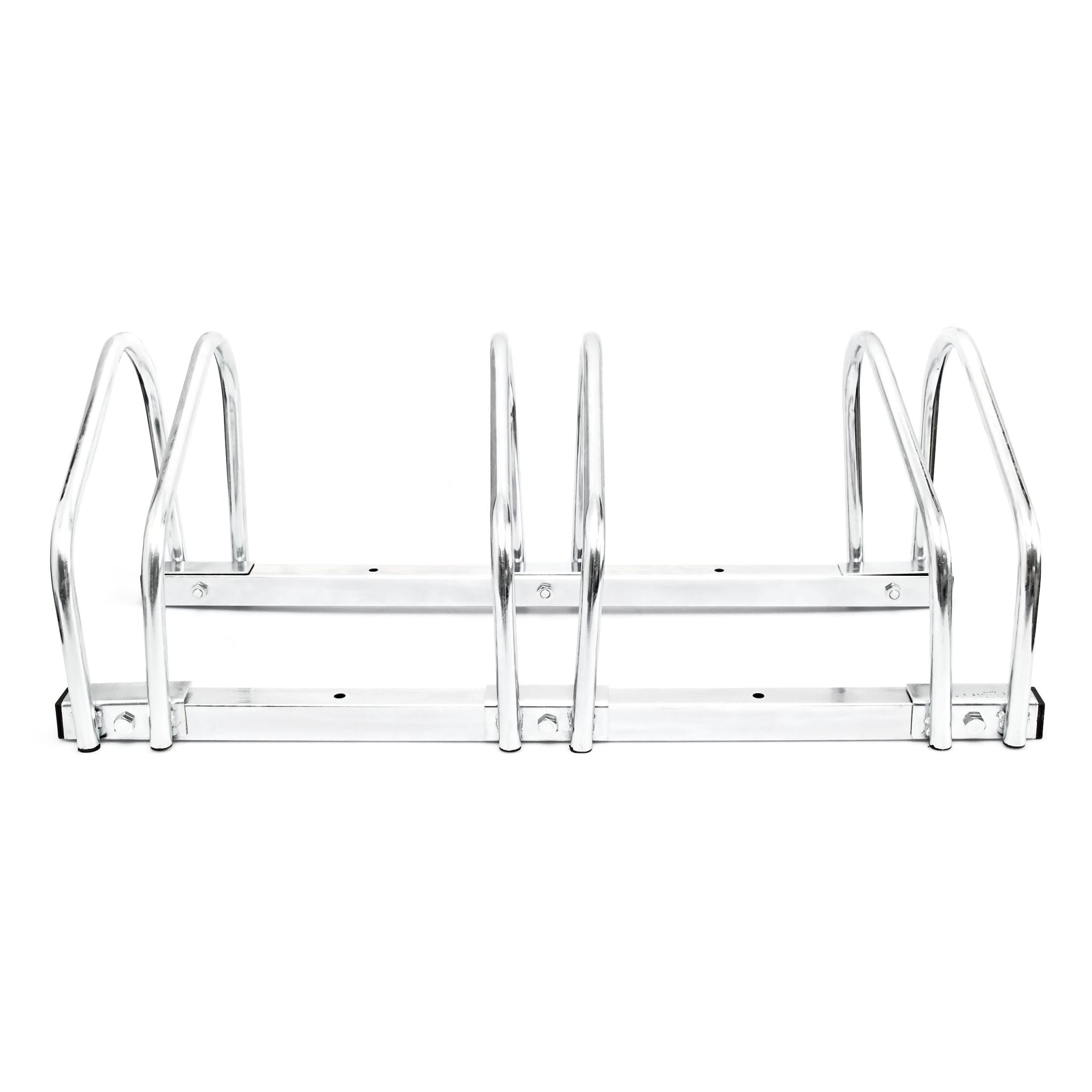 Fahrradständer 3 Fahrräder Stahl Silber von Relaxdays