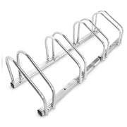 Fahrradständer 4 Fahrräder Stahl 1m Silber von Relaxdays
