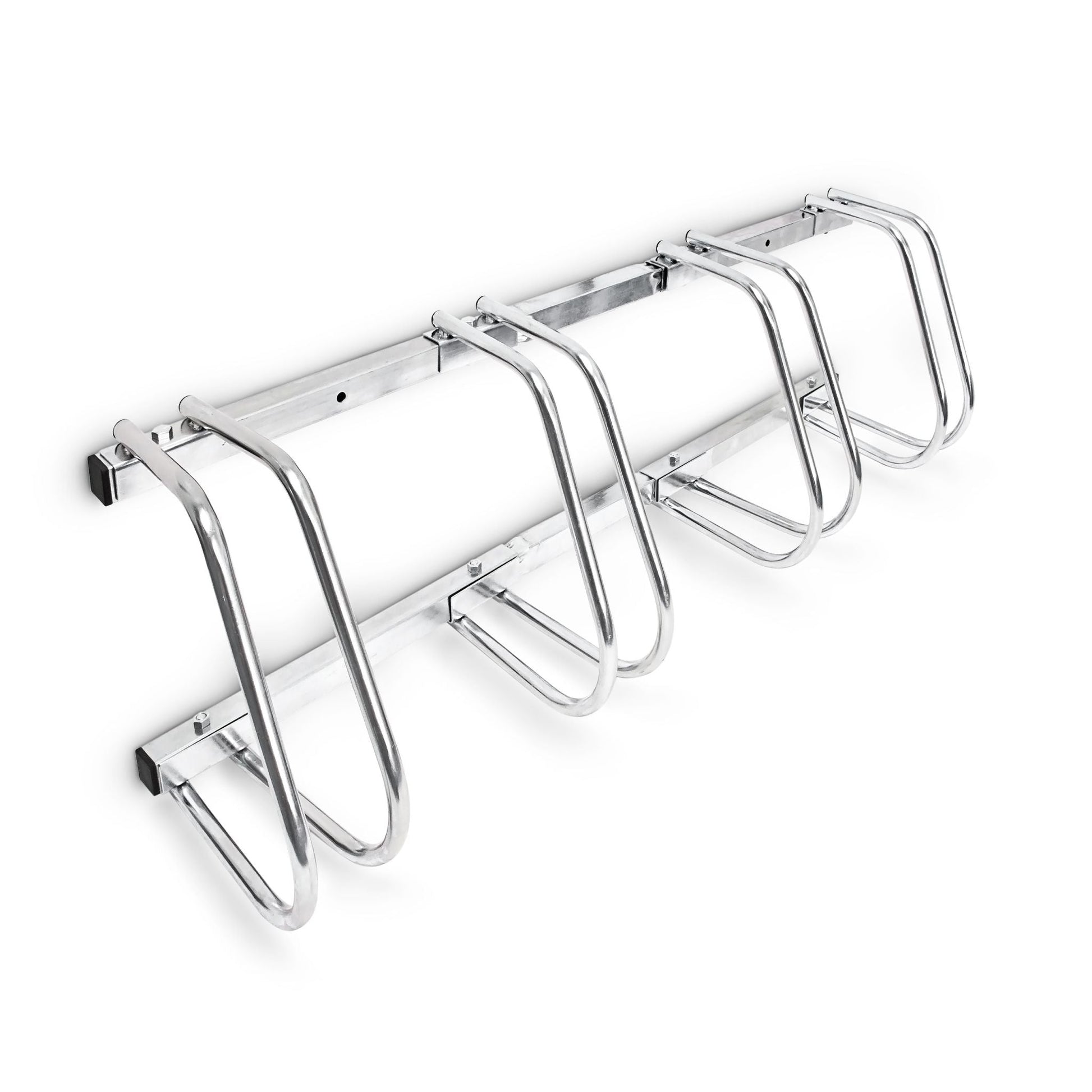 Fahrradständer 4 Fahrräder Stahl 1m Silber von Relaxdays