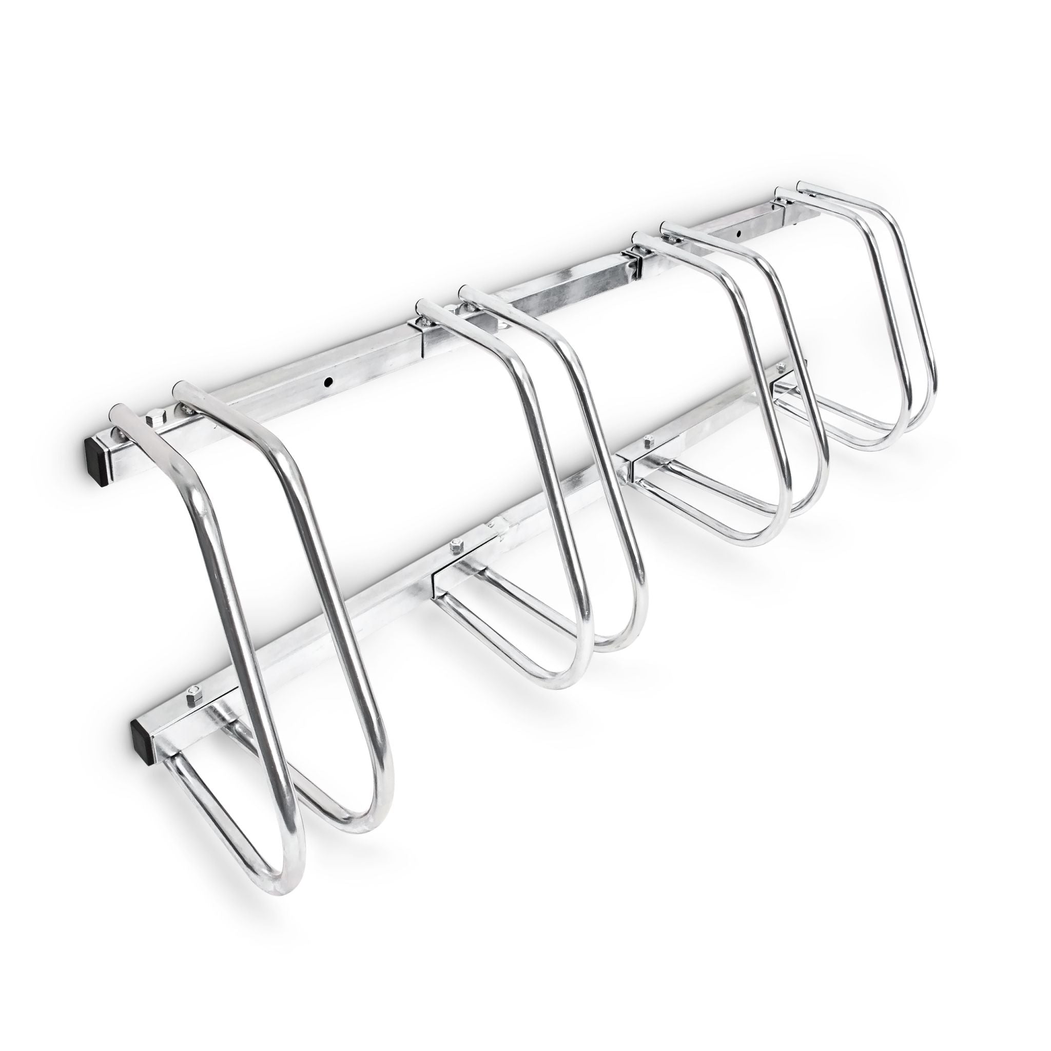 Fahrradständer 4 Fahrräder Stahl 1m Silber von Relaxdays