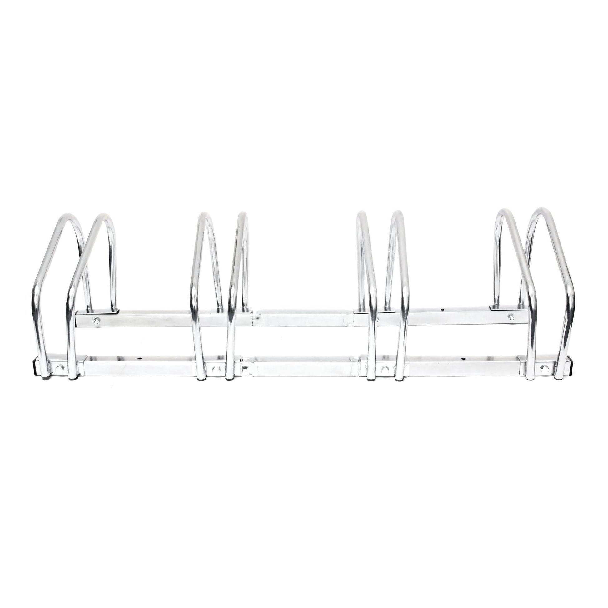 Fahrradständer 4 Fahrräder Stahl 1m Silber von Relaxdays