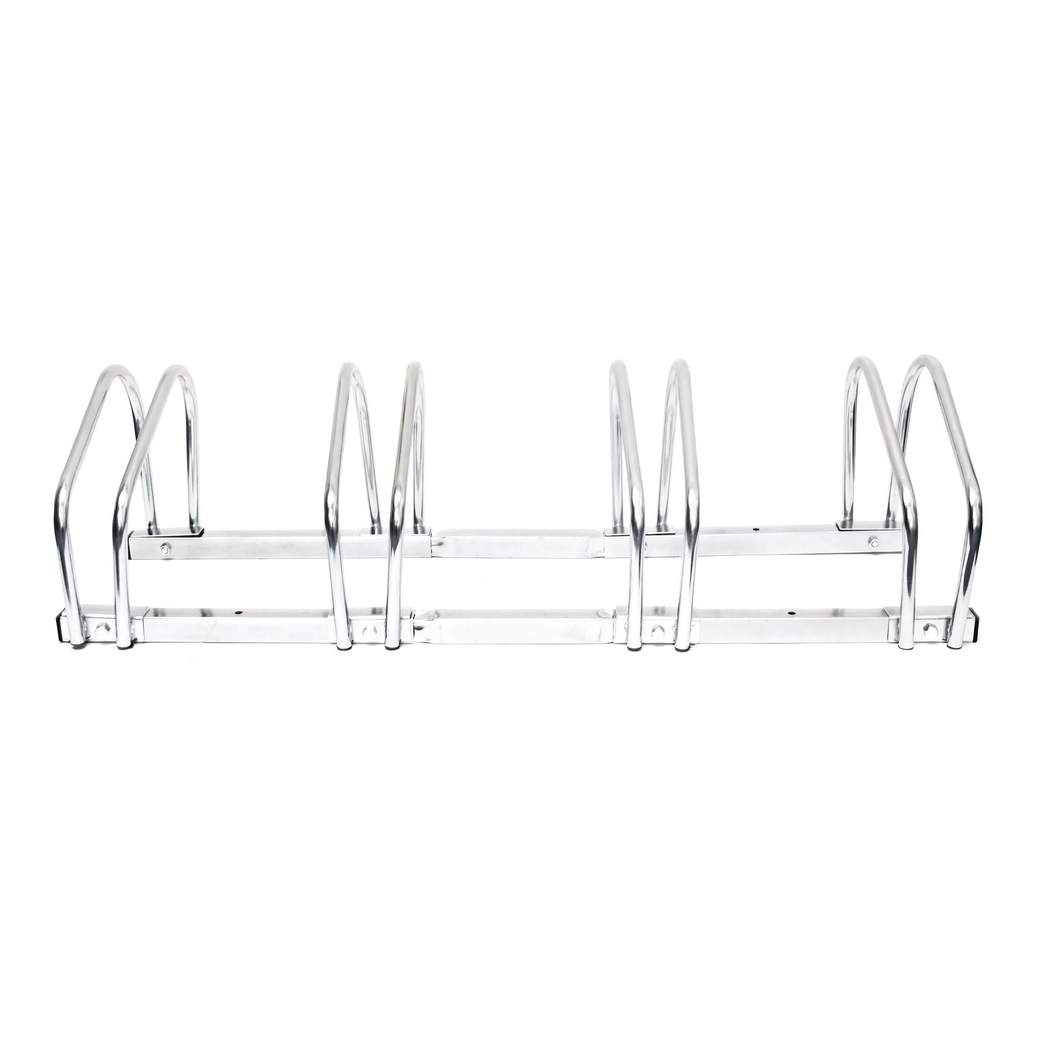 Fahrradständer 4 Fahrräder Stahl 1m Silber von Relaxdays