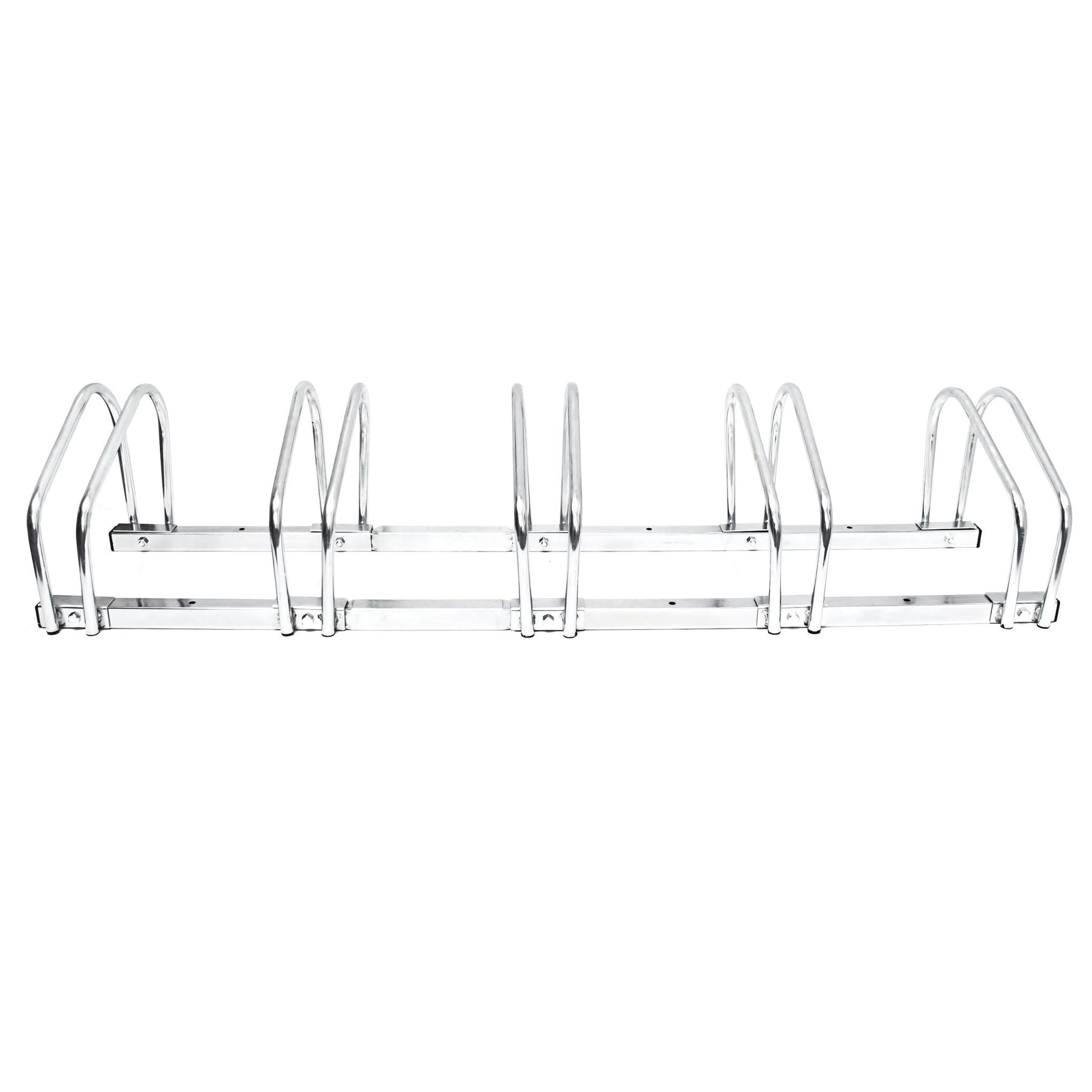 Fahrradständer 5 Fahrräder Stahl 130cm Silber von Relaxdays