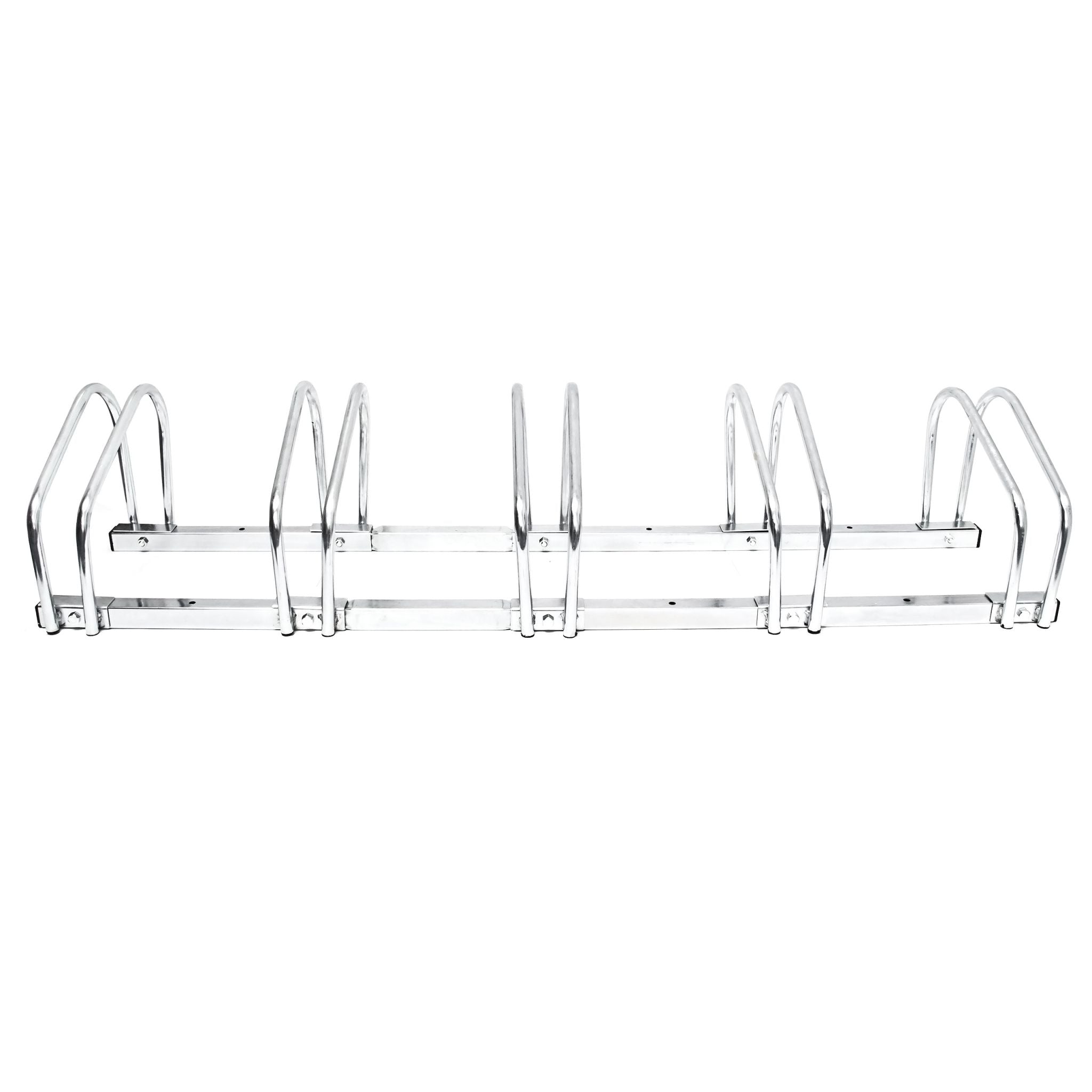 Fahrradständer 5 Fahrräder Stahl 130cm Silber von Relaxdays