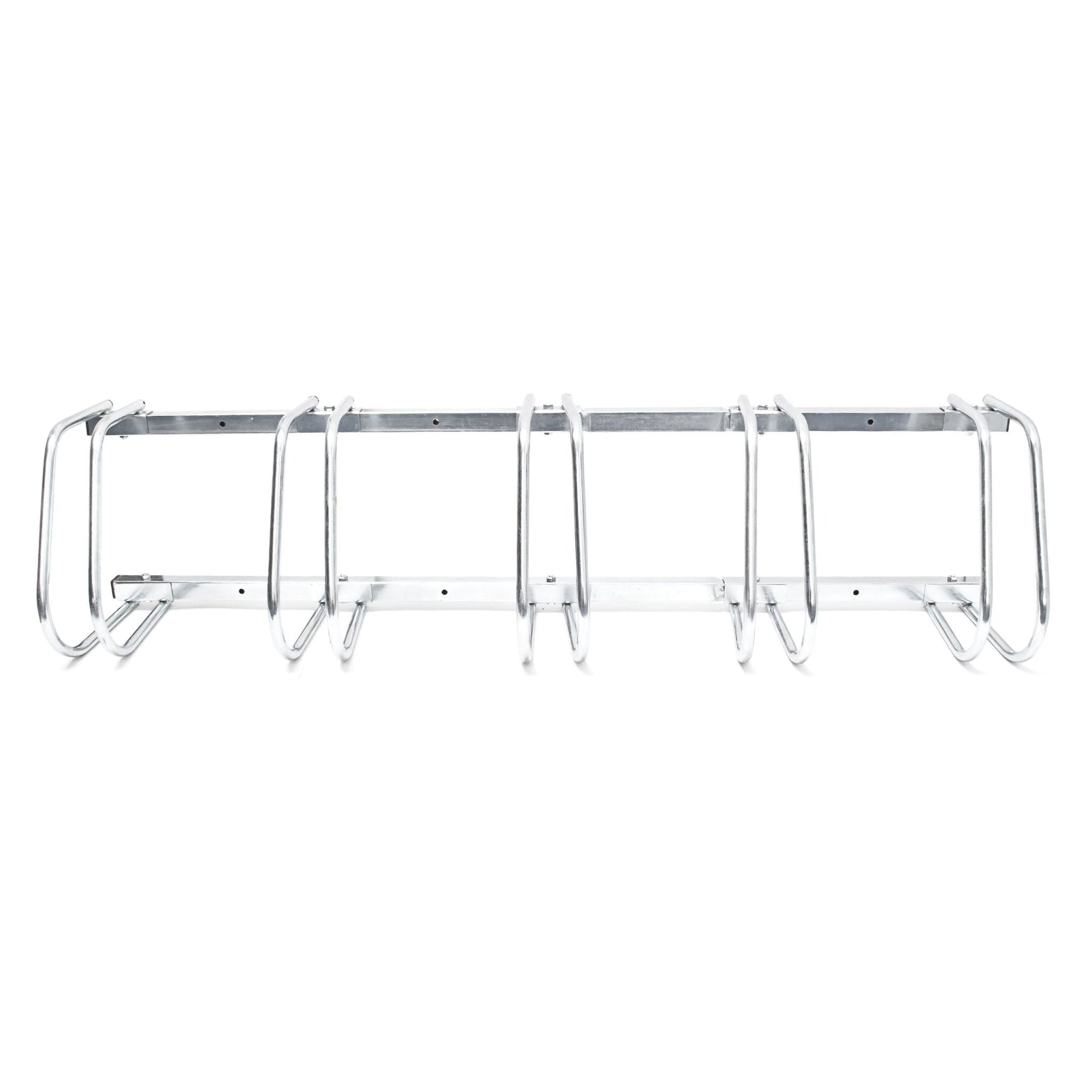Fahrradständer 5 Fahrräder Stahl 130cm Silber von Relaxdays
