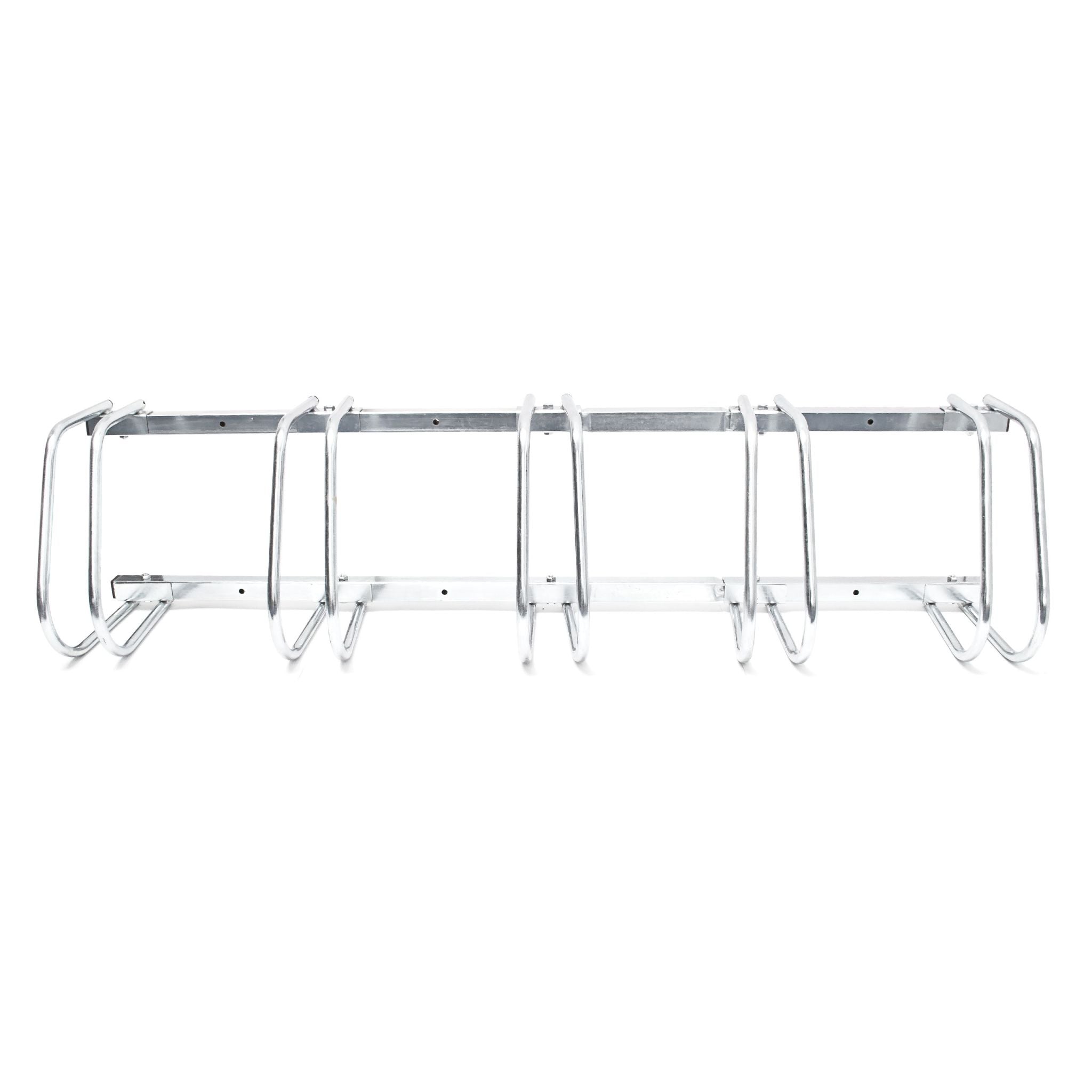 Fahrradständer 5 Fahrräder Stahl 130cm Silber von Relaxdays