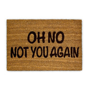 Fussmatte Oh No Kokos 40x60cm Hellbraun-Schwarz von Relaxdays