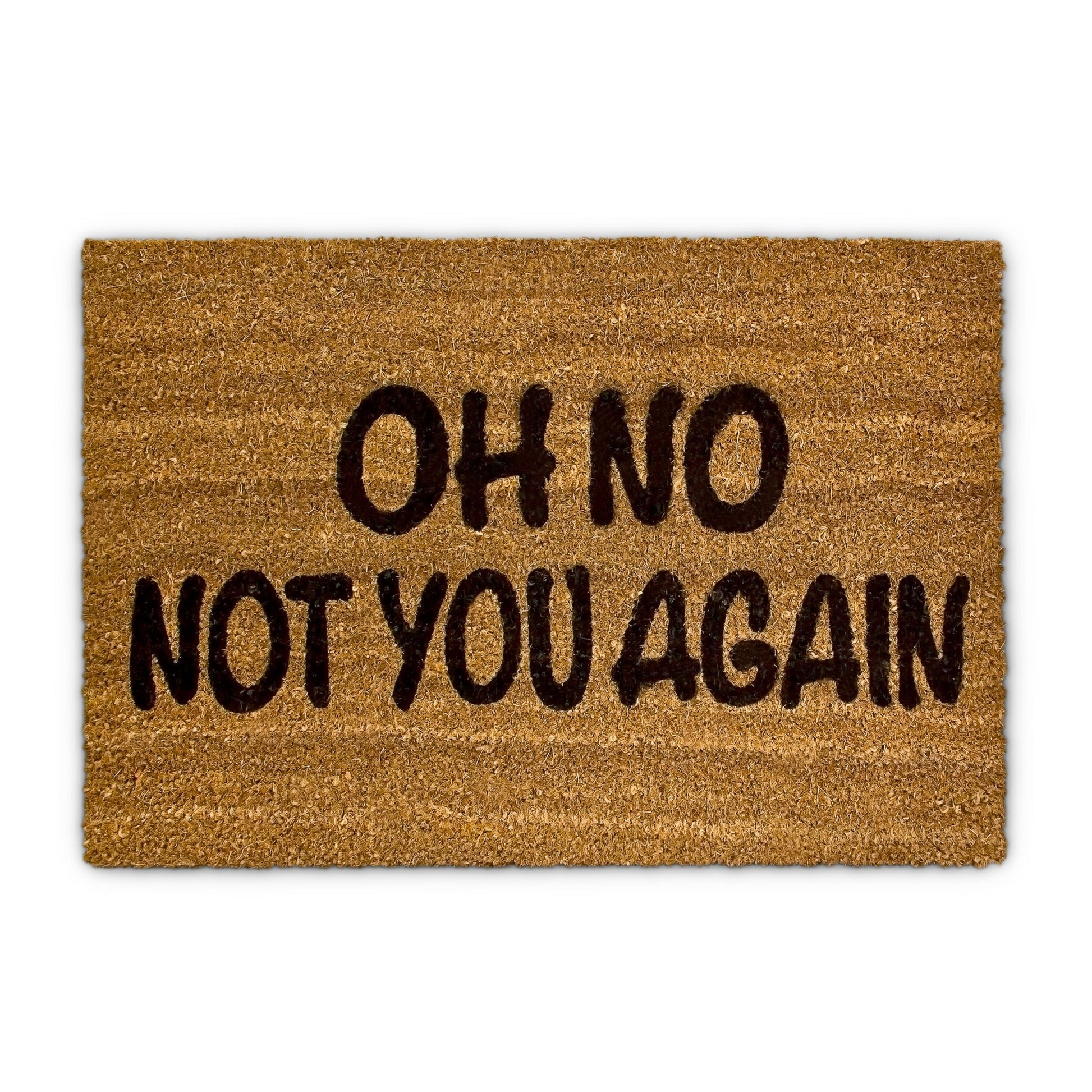Fussmatte Oh No Kokos 40x60cm Hellbraun-Schwarz von Relaxdays