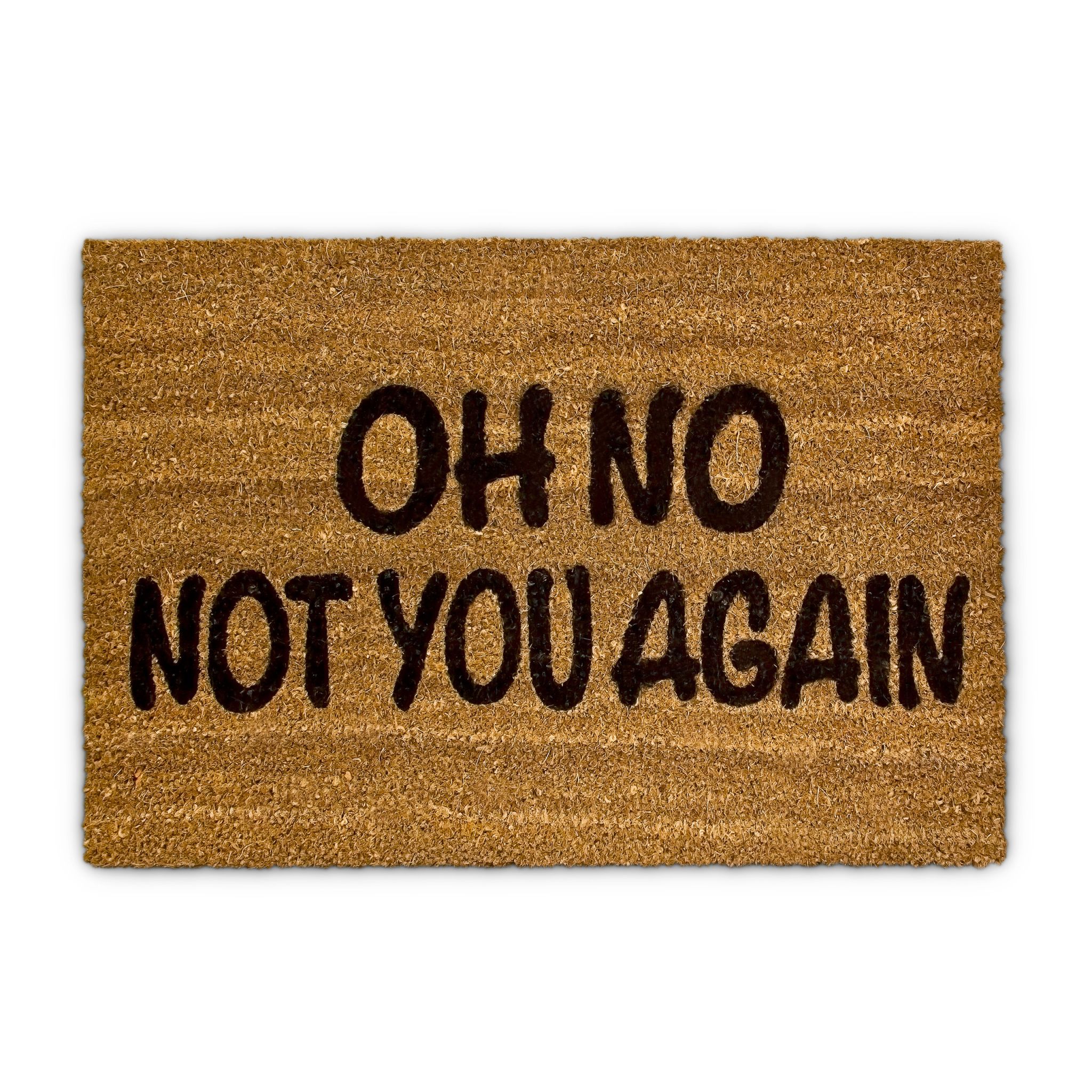 Fussmatte Oh No Kokos 40x60cm Hellbraun-Schwarz von Relaxdays