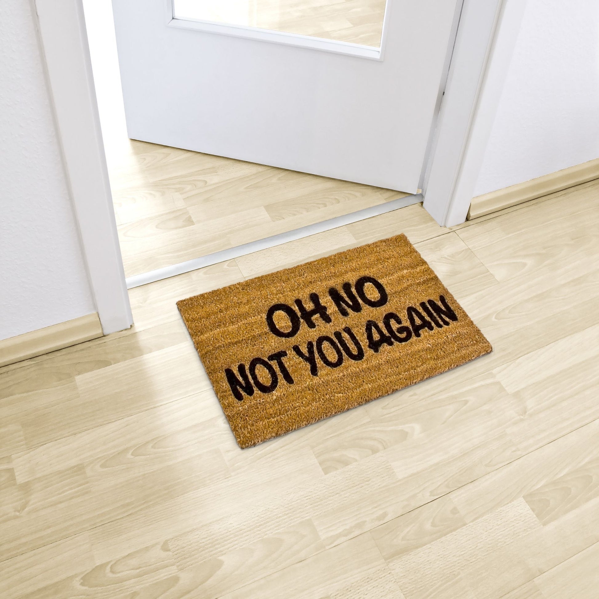 Fussmatte Oh No Kokos 40x60cm Hellbraun-Schwarz von Relaxdays