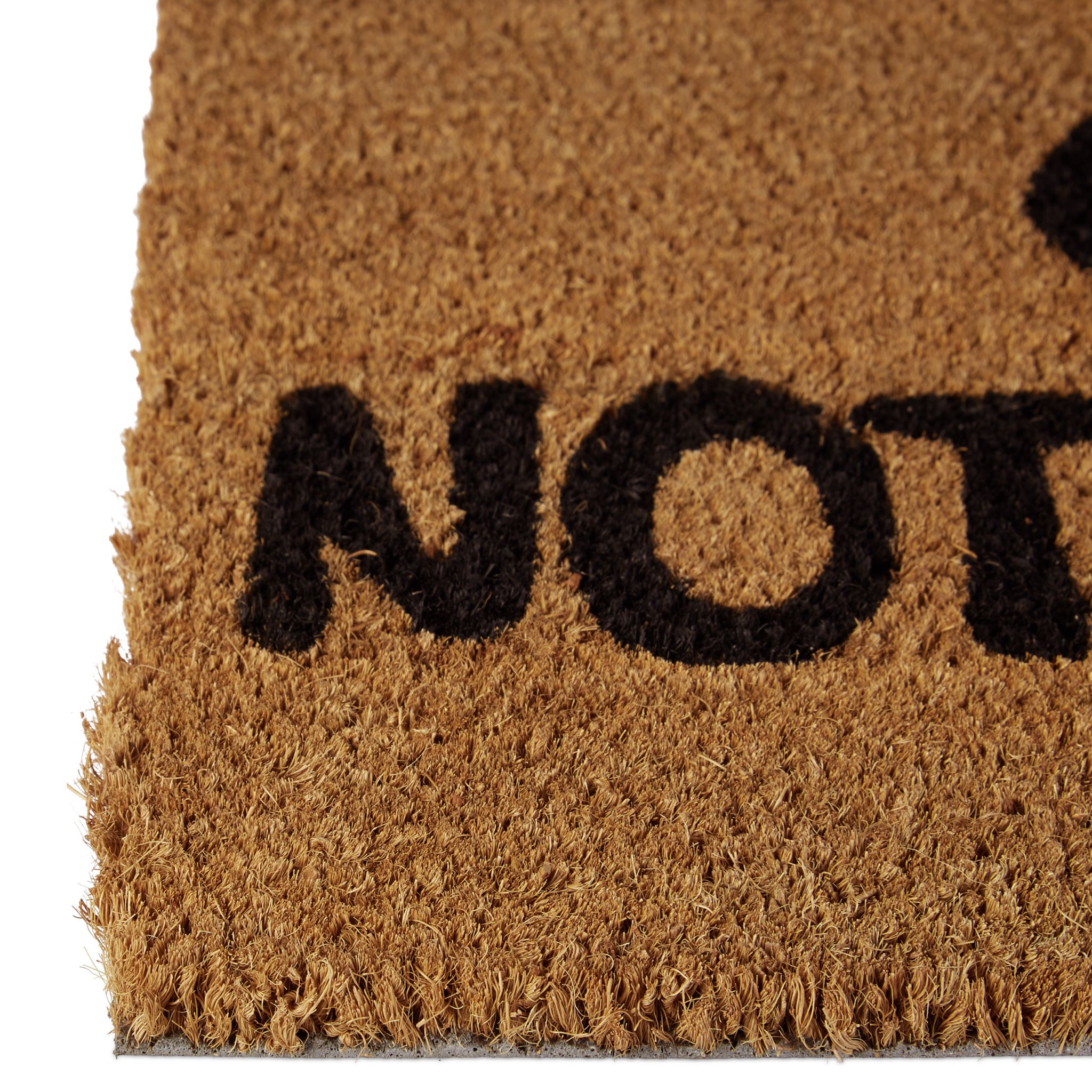 Fussmatte Oh No Kokos 40x60cm Hellbraun-Schwarz von Relaxdays
