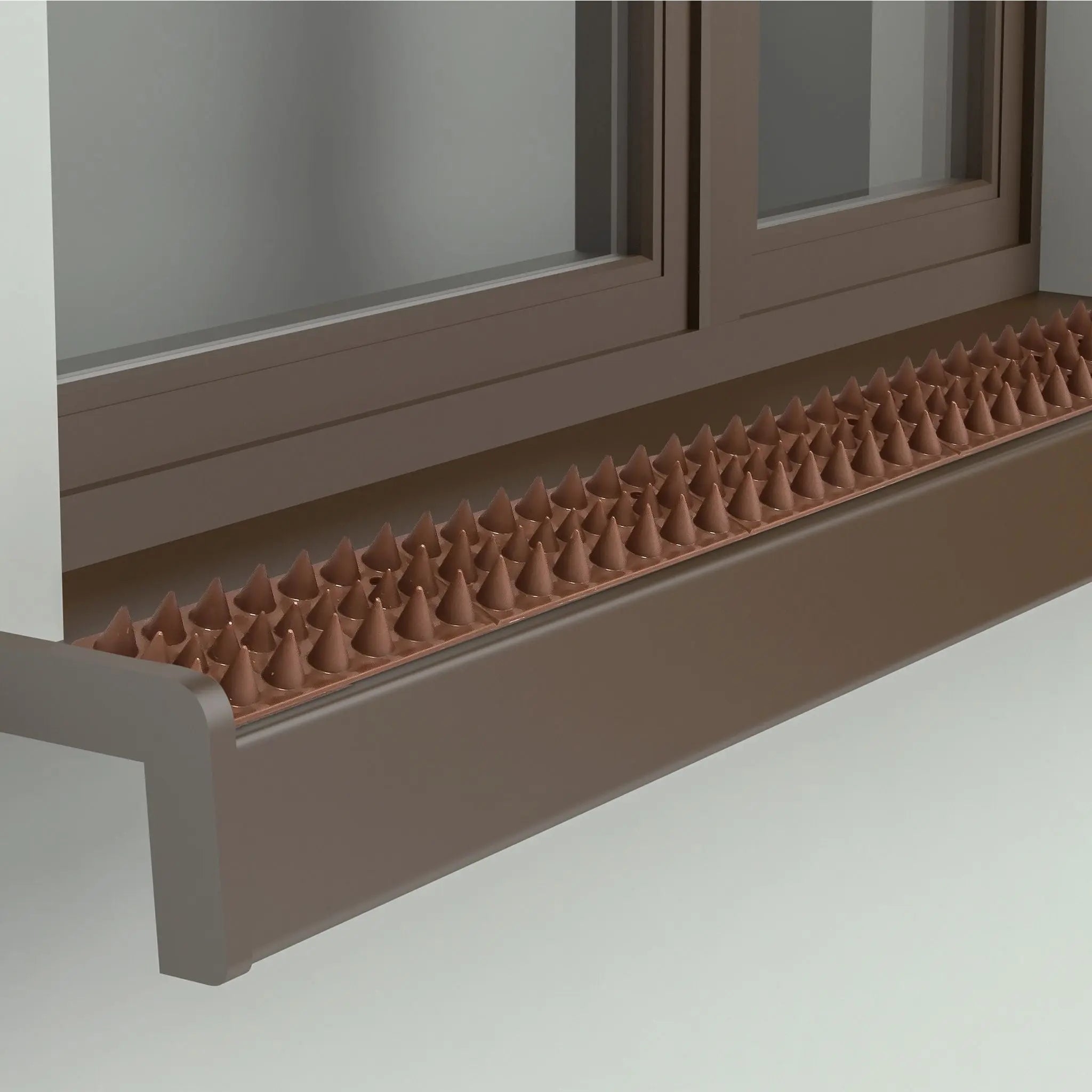 Vogelabwehr Spikes für Zäune Dunkelbraun von Relaxdays