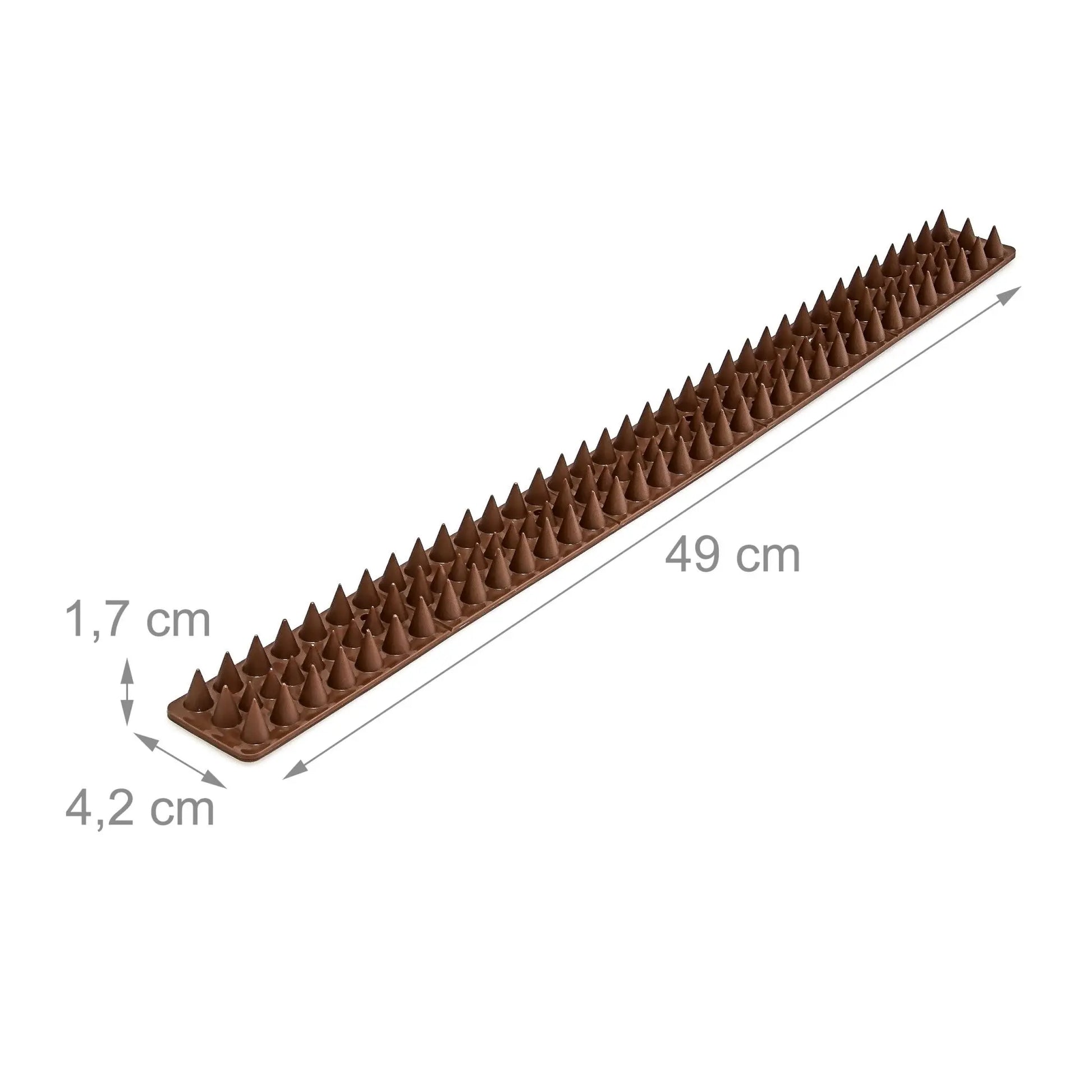 Vogelabwehr Spikes für Zäune Dunkelbraun von Relaxdays