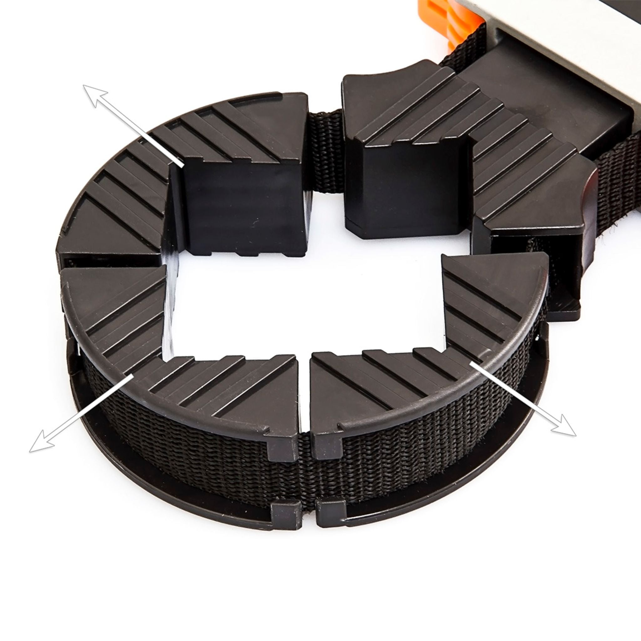 Rahmenspanner mit Spannbacken 4m Hellbraun-Schwarz von Relaxdays