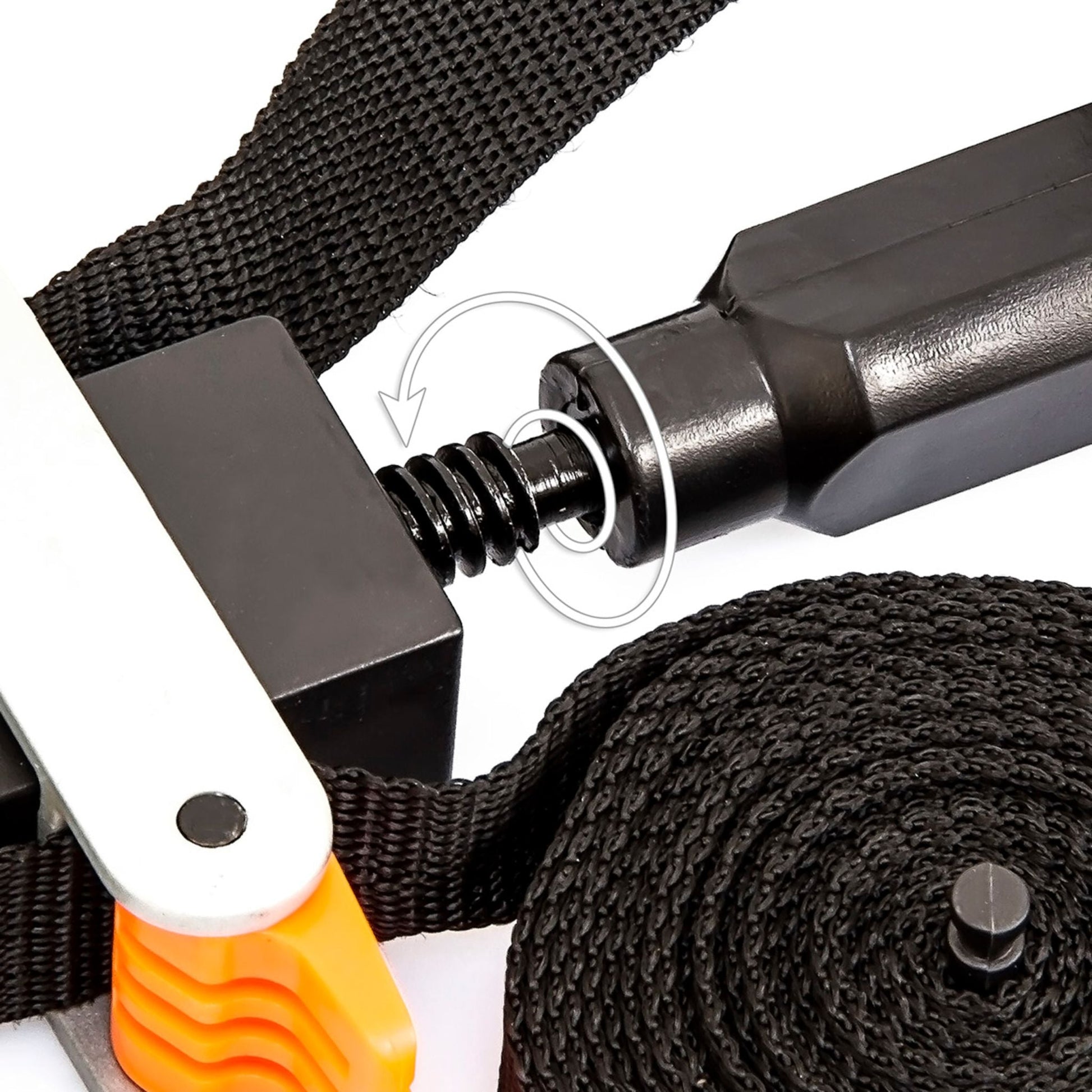 Rahmenspanner mit Spannbacken 4m Hellbraun-Schwarz von Relaxdays