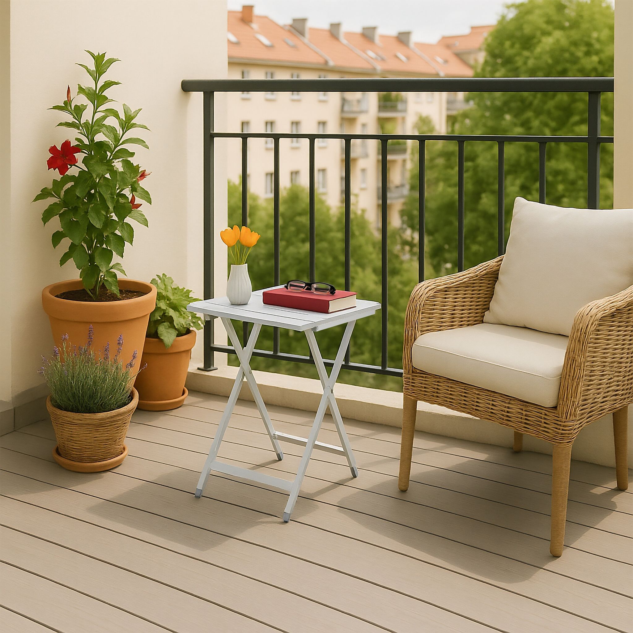 Klapptisch Aluminium Silber von Relaxdays