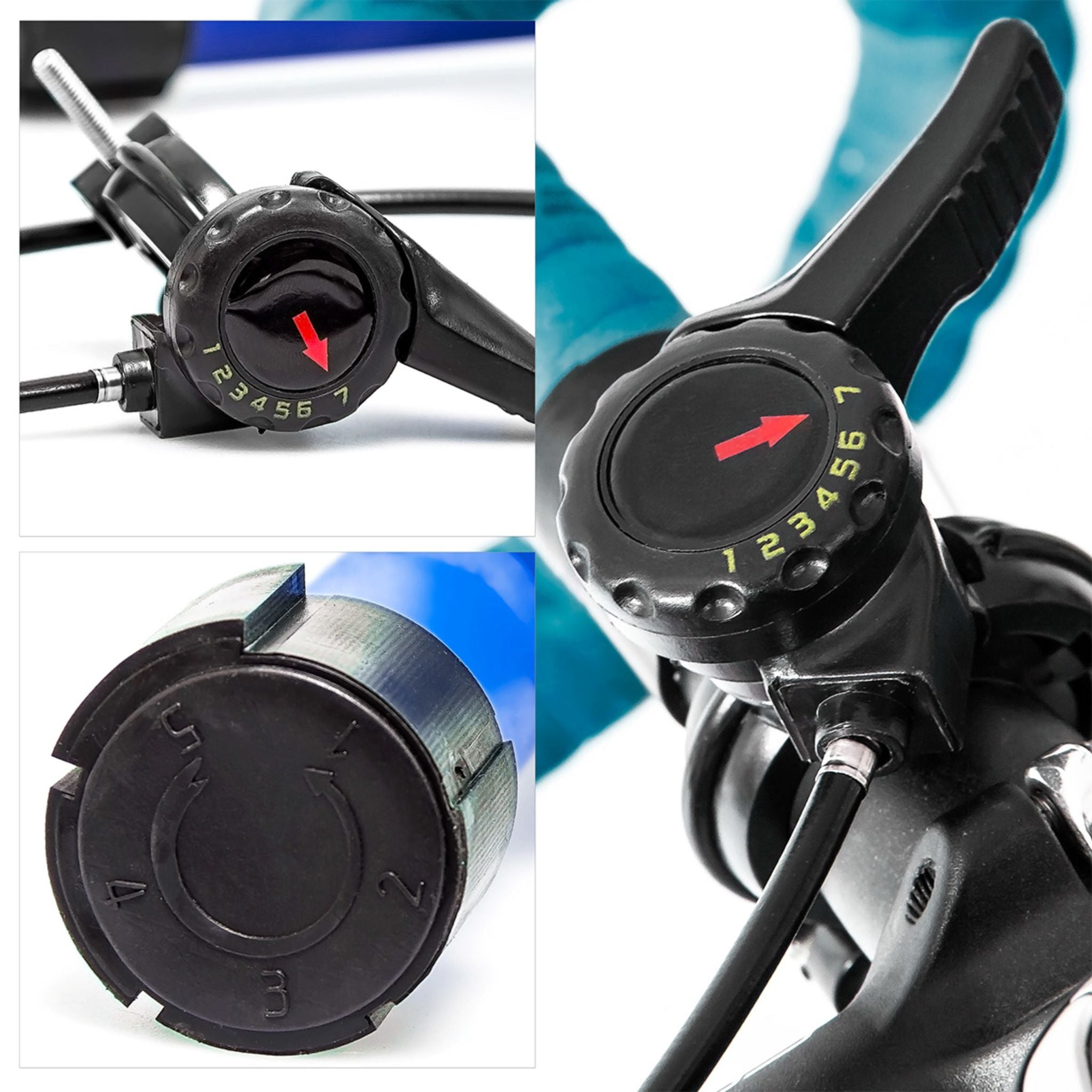 Fahrrad Rollentrainer mit 6 Gängen Blau-Schwarz von Relaxdays
