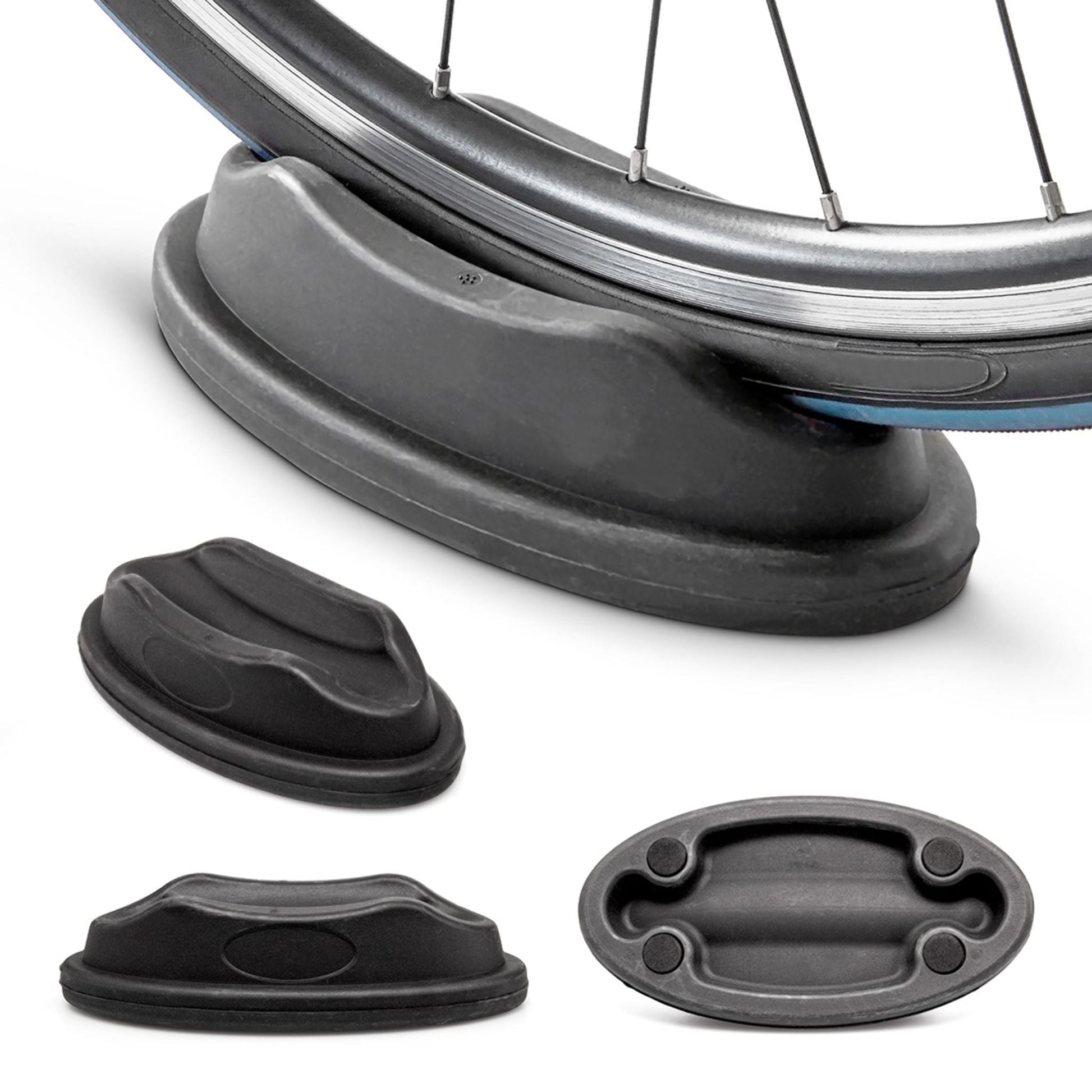 Fahrrad Rollentrainer mit 6 Gängen Blau-Schwarz von Relaxdays