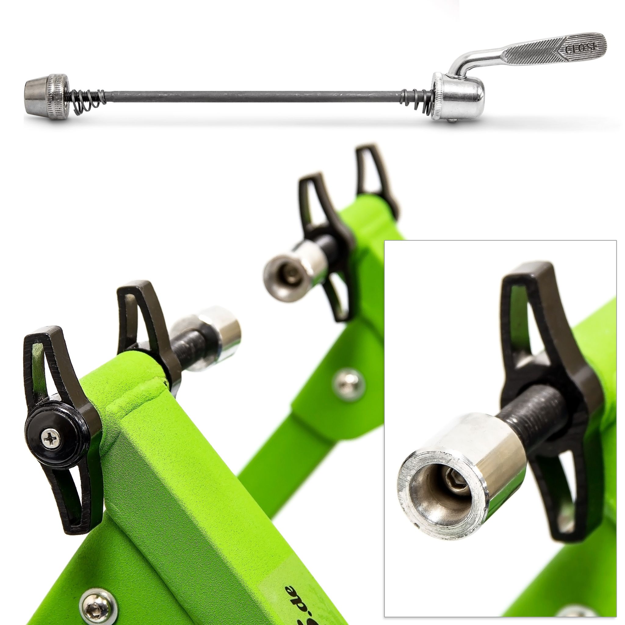 Fahrrad Rollentrainer mit 6 Gängen Grün-Schwarz von Relaxdays