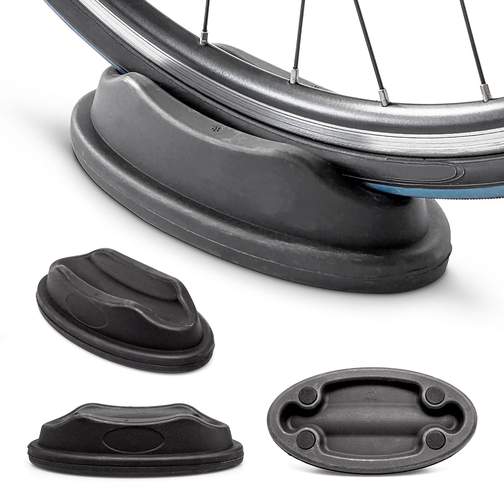 Fahrrad Rollentrainer mit 6 Gängen Grün-Schwarz von Relaxdays