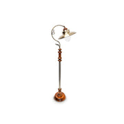 Stehlampe Jugendstil Design Messing Braun-Gold von Relaxdays