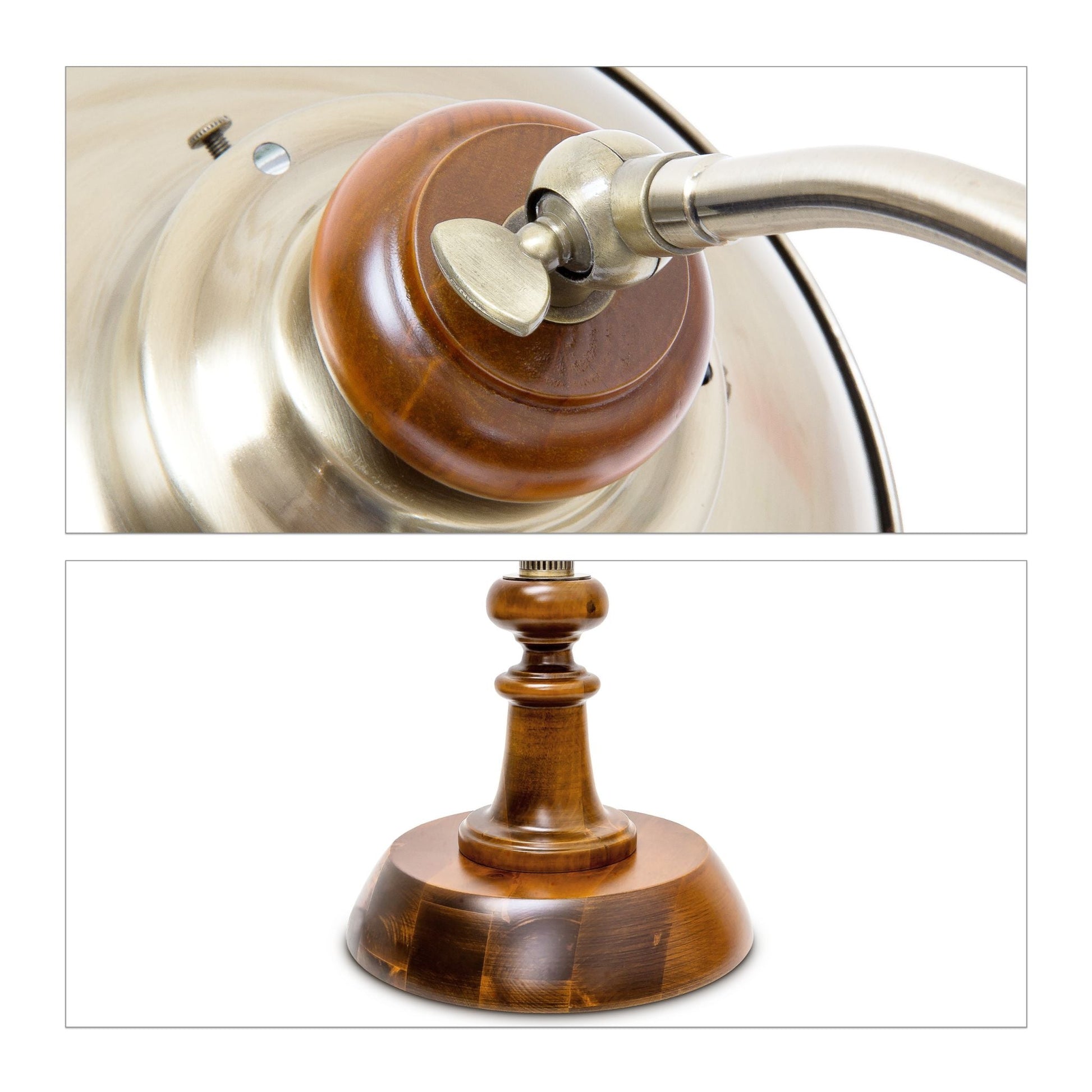 Stehlampe Jugendstil Design Messing Braun-Gold von Relaxdays