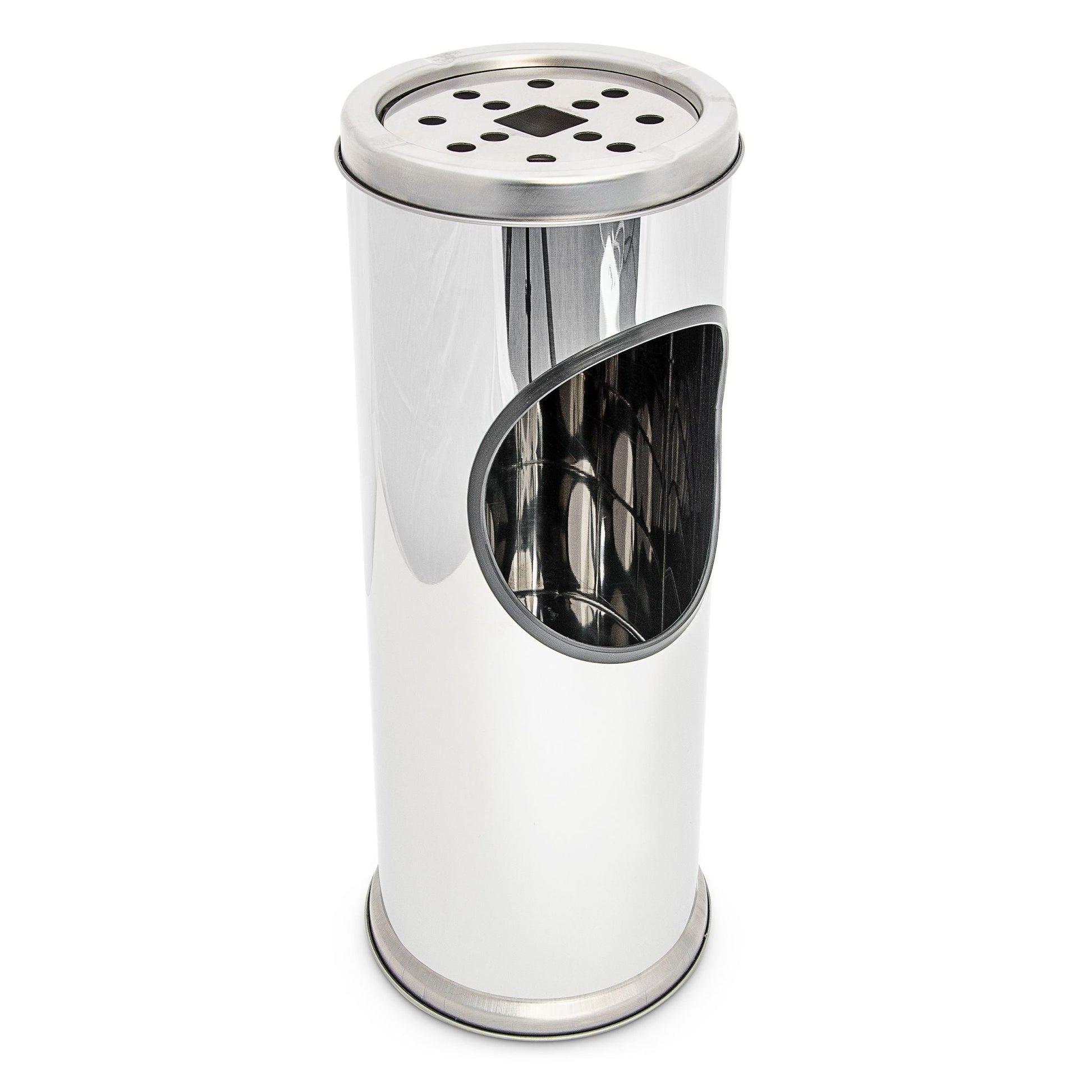 Standaschenbecher Edelstahl 37cm Silber von Relaxdays