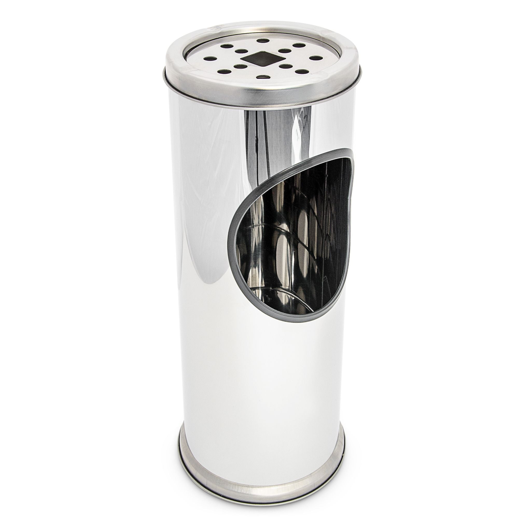 Standaschenbecher Edelstahl 37cm Silber von Relaxdays