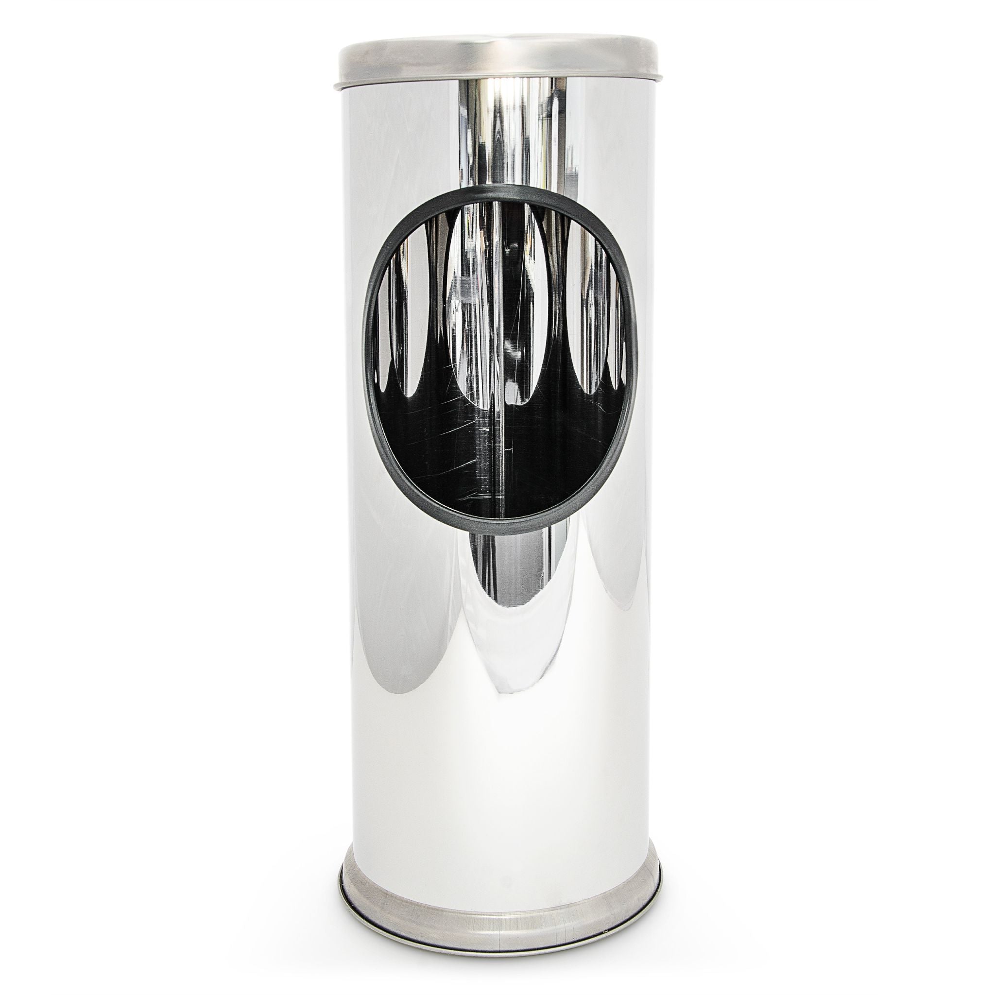 Standaschenbecher Edelstahl 37cm Silber von Relaxdays