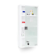 Medizinschrank EMERGENCY XXL Weiss-Transparent von Relaxdays