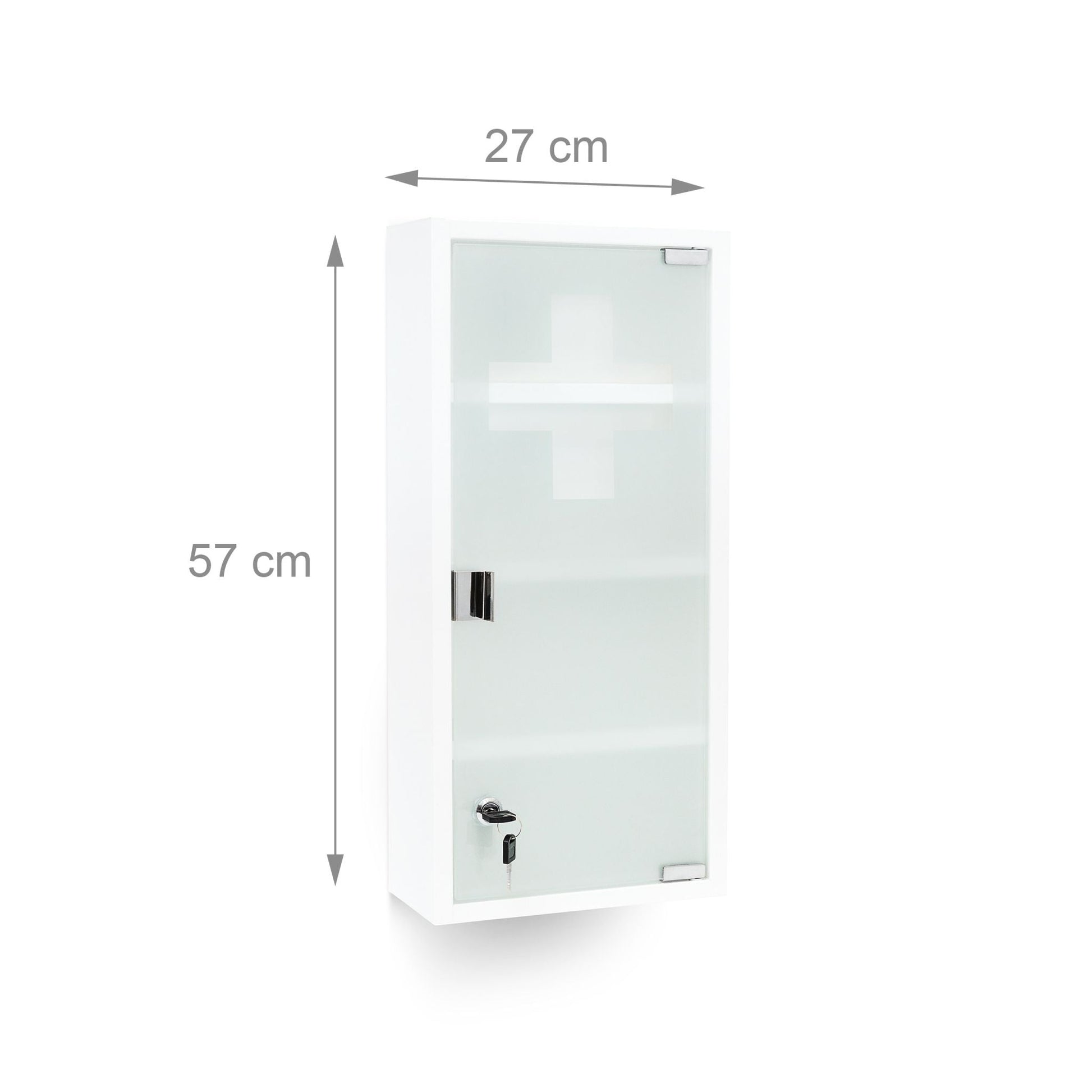 Medizinschrank EMERGENCY XXL Weiss-Transparent von Relaxdays