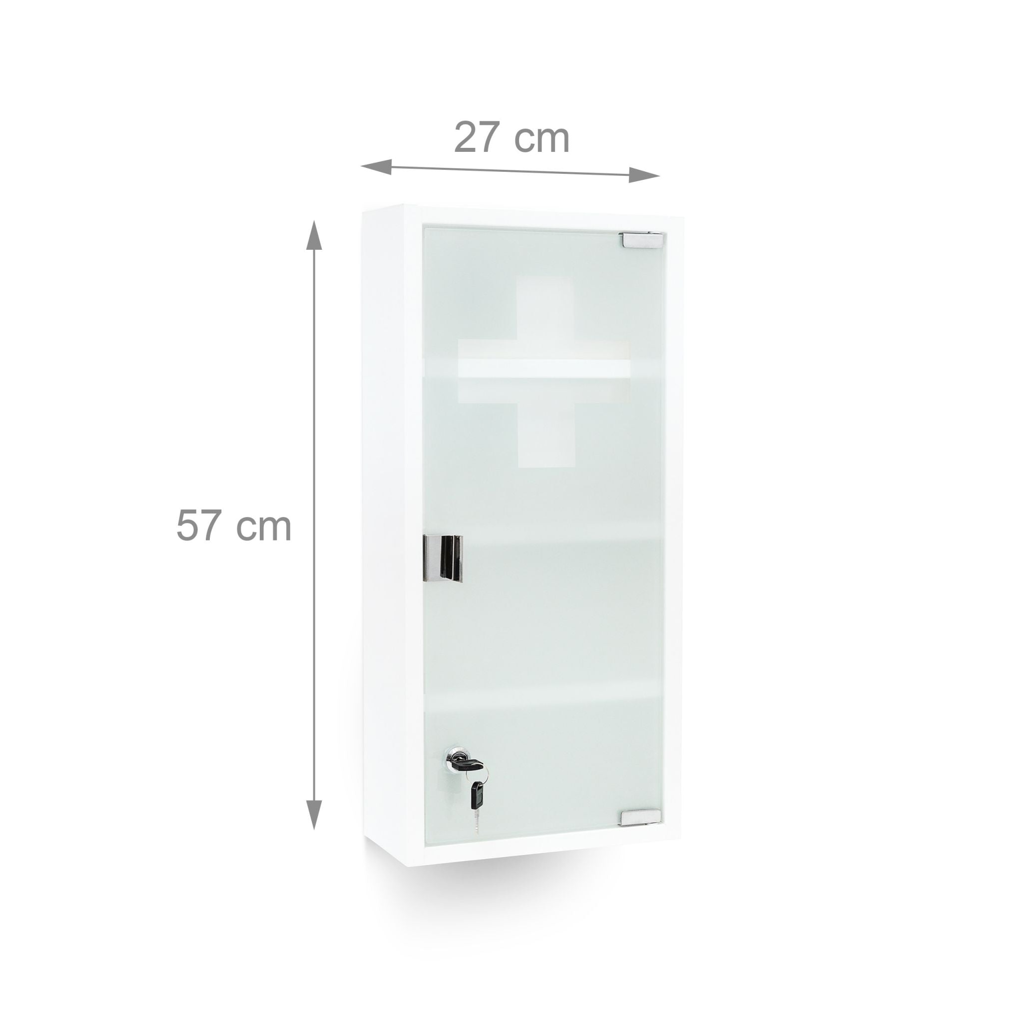 Medizinschrank EMERGENCY XXL Weiss-Transparent von Relaxdays