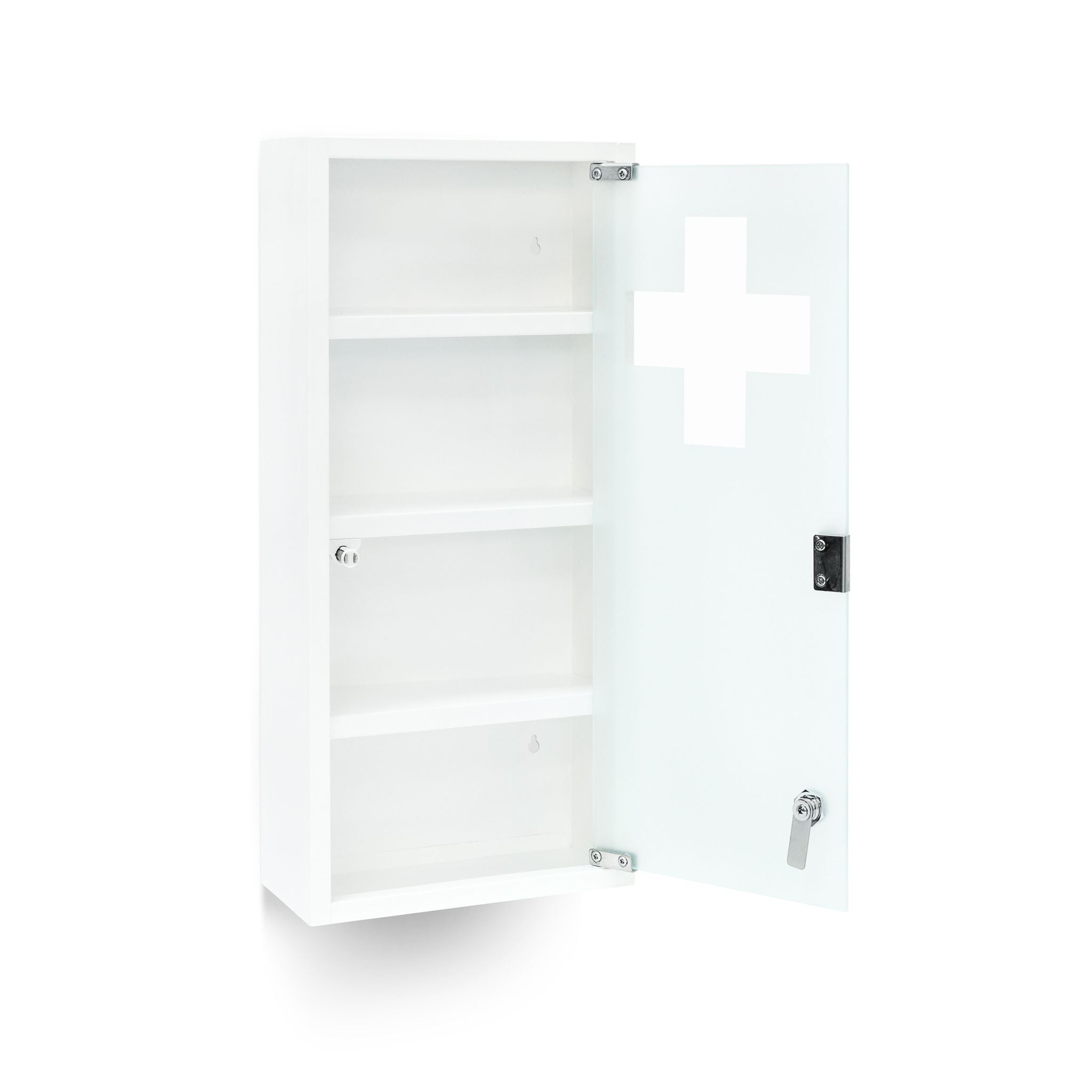 Medizinschrank EMERGENCY XXL Weiss-Transparent von Relaxdays