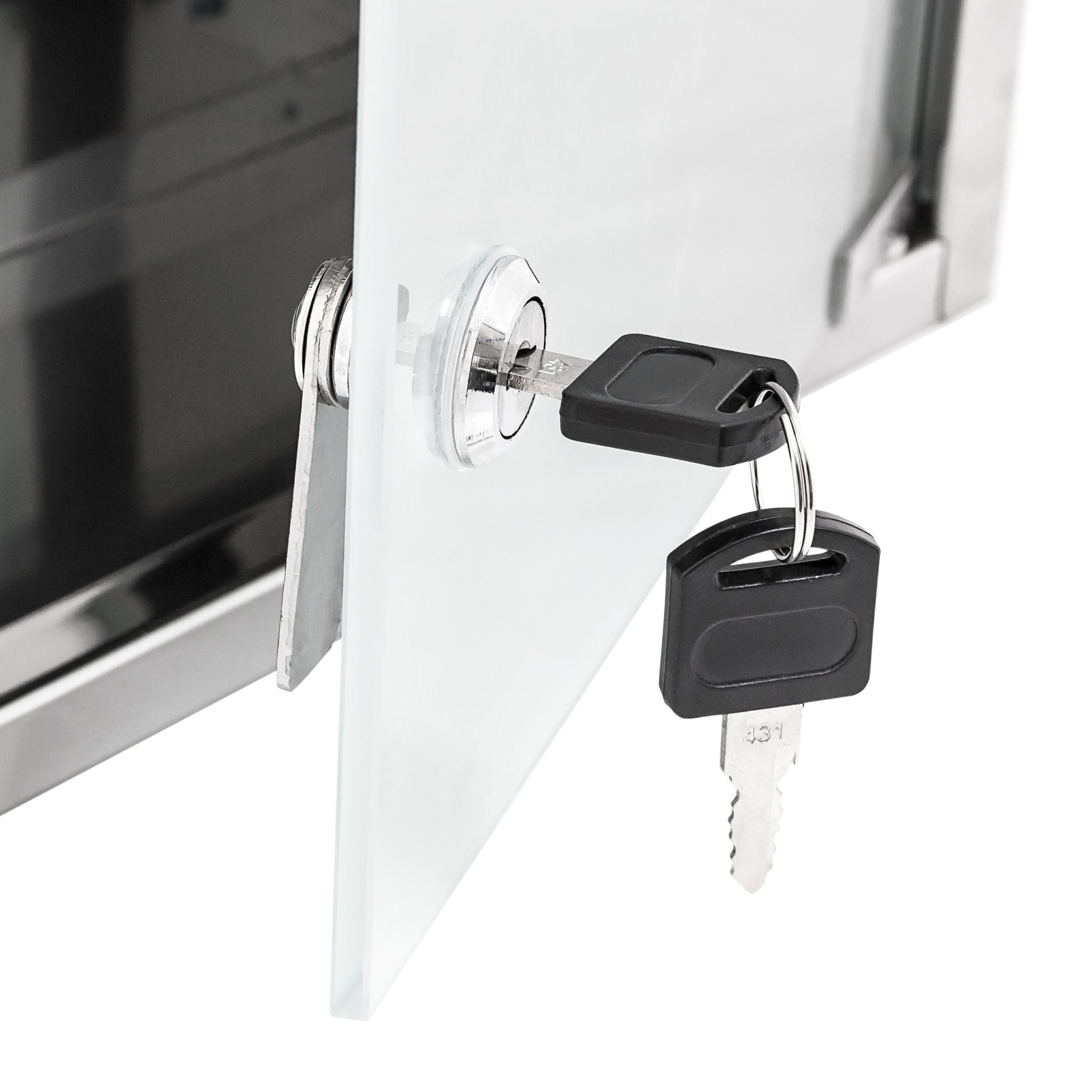 Medizinschrank abschliessbar Edelstahl Silber-Transparent von Relaxdays