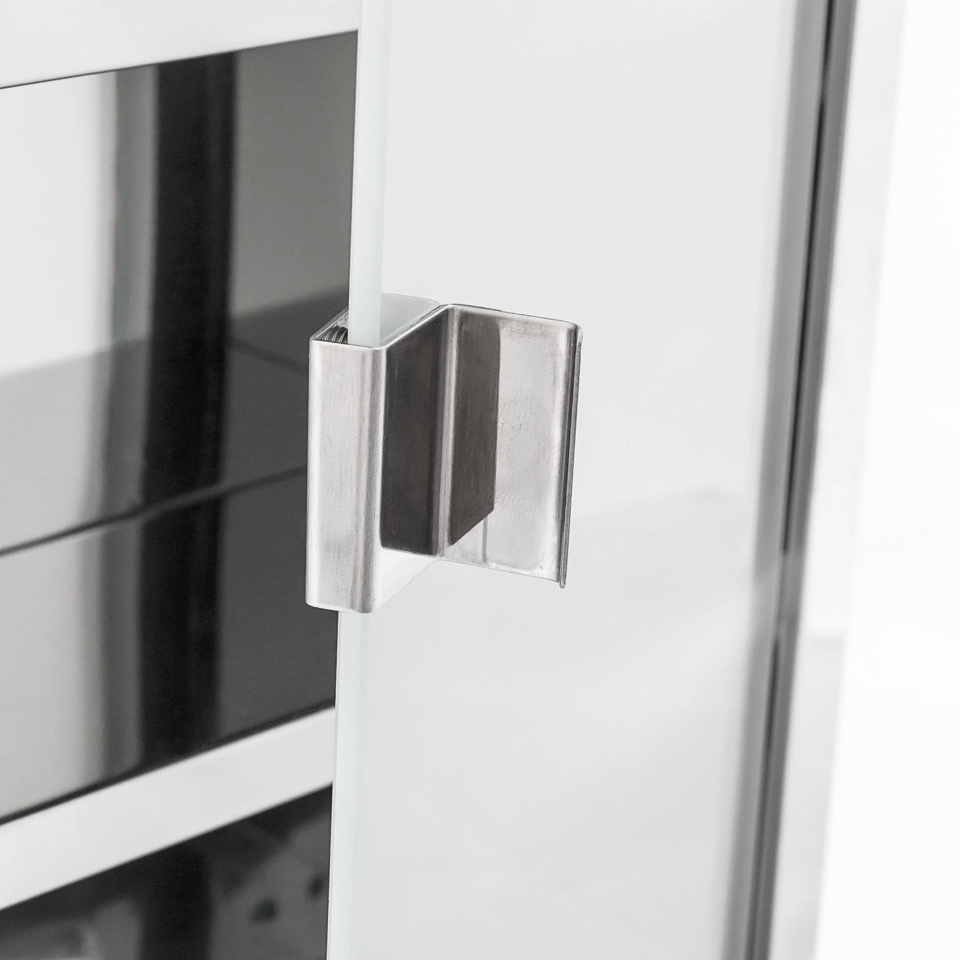 Medizinschrank abschliessbar Edelstahl Silber-Transparent von Relaxdays
