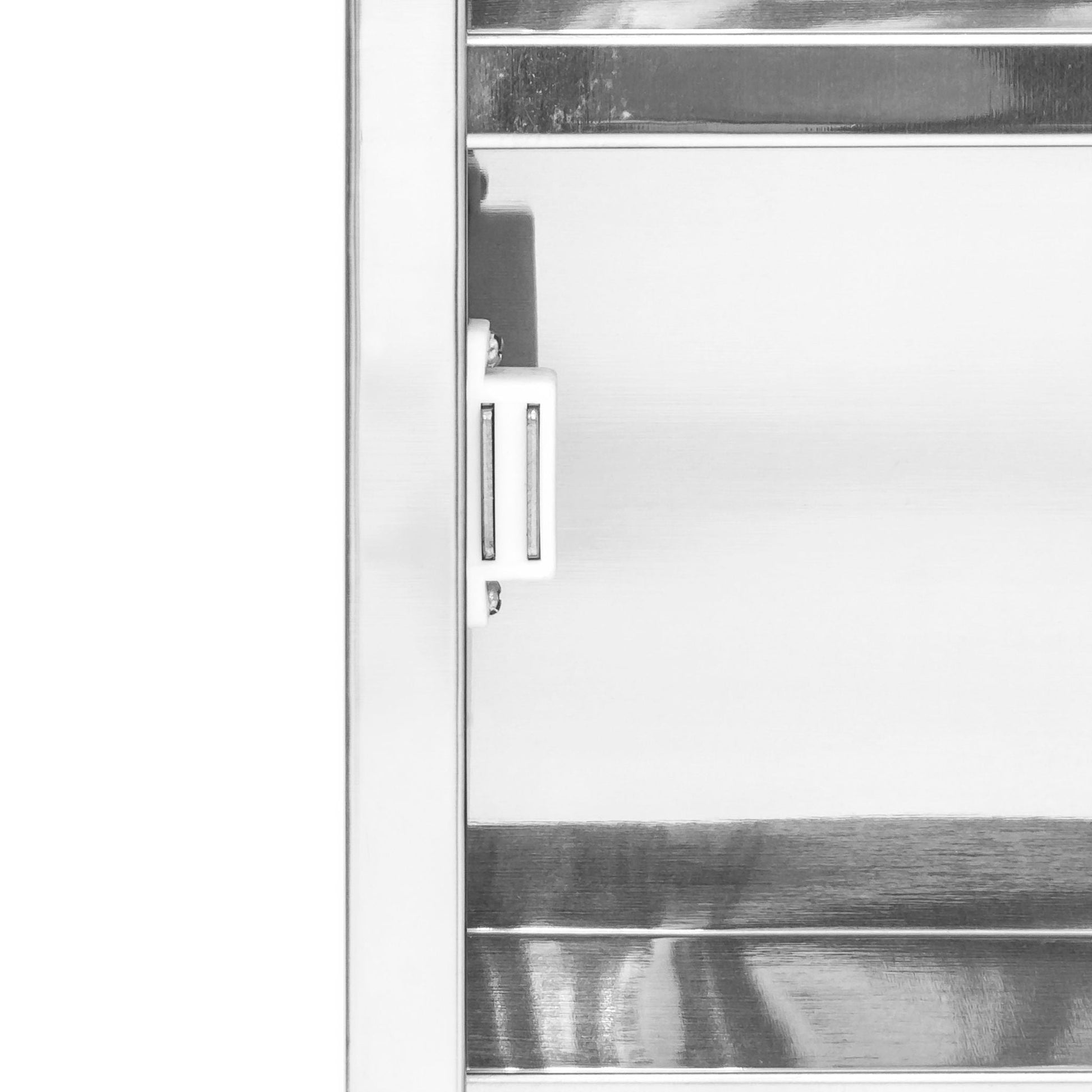 Medizinschrank abschliessbar Edelstahl Silber-Transparent von Relaxdays