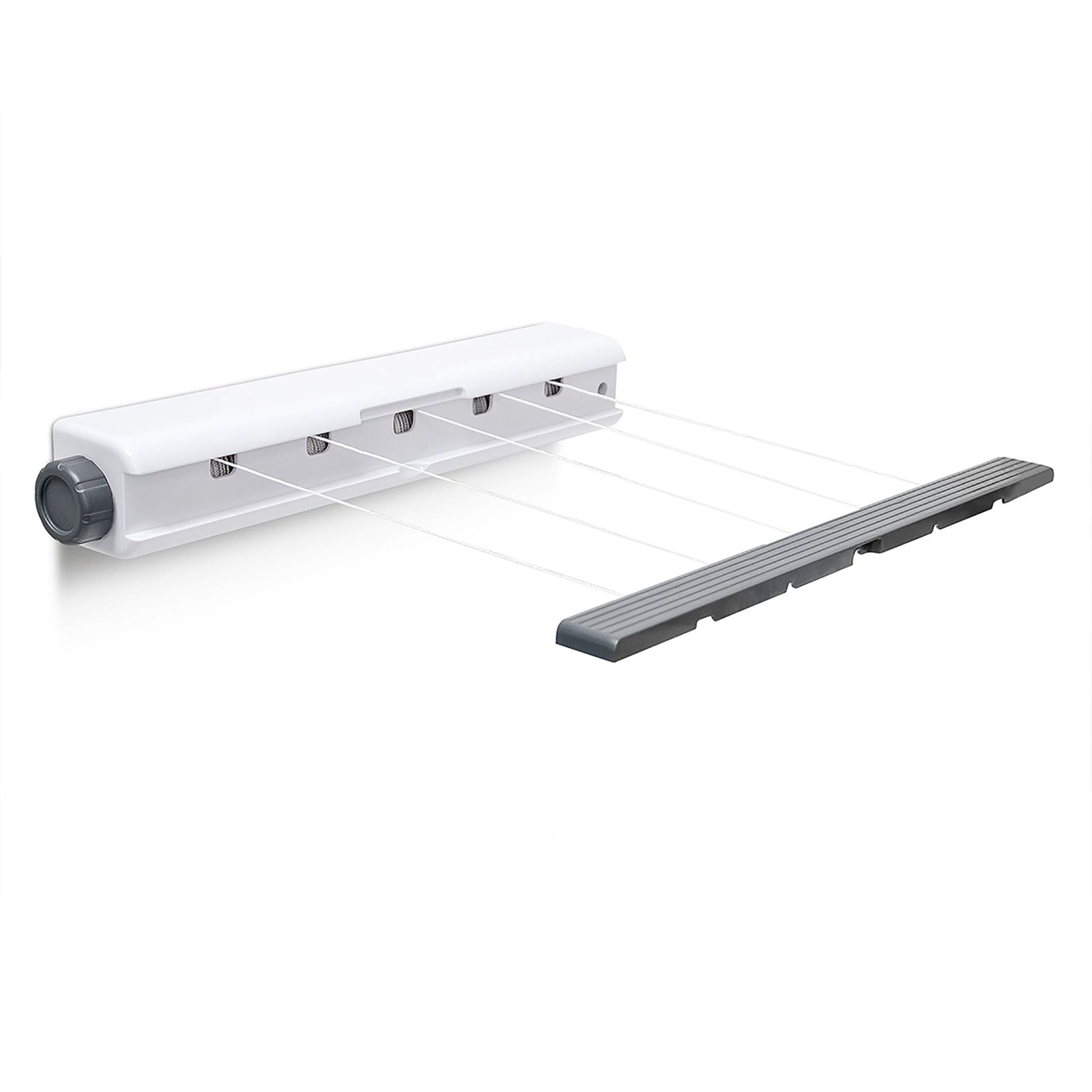 Wandtrockner Aufroll-Automatik weiss-grau Anthrazit-Weiss von Relaxdays