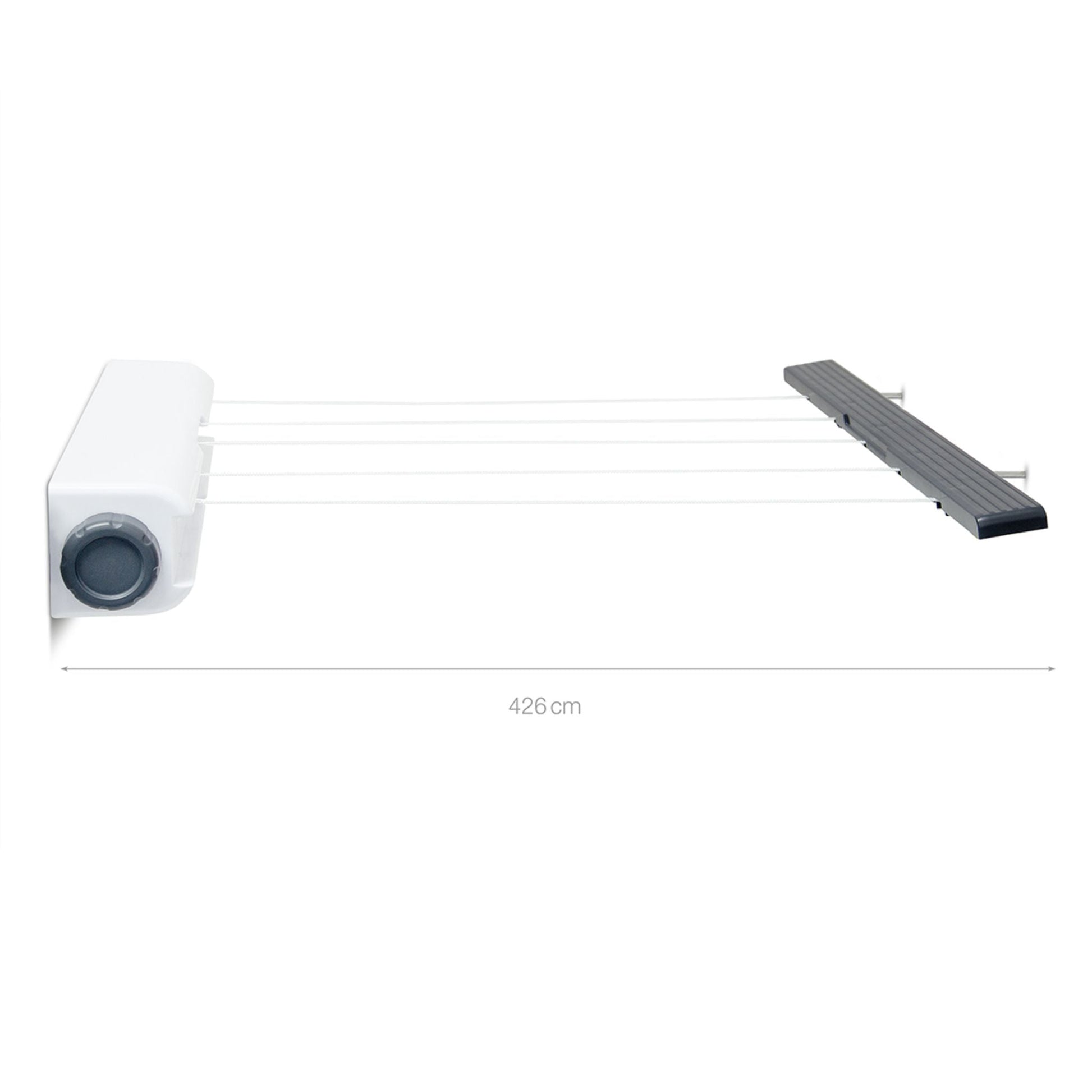Wandtrockner Aufroll-Automatik weiss-grau Anthrazit-Weiss von Relaxdays