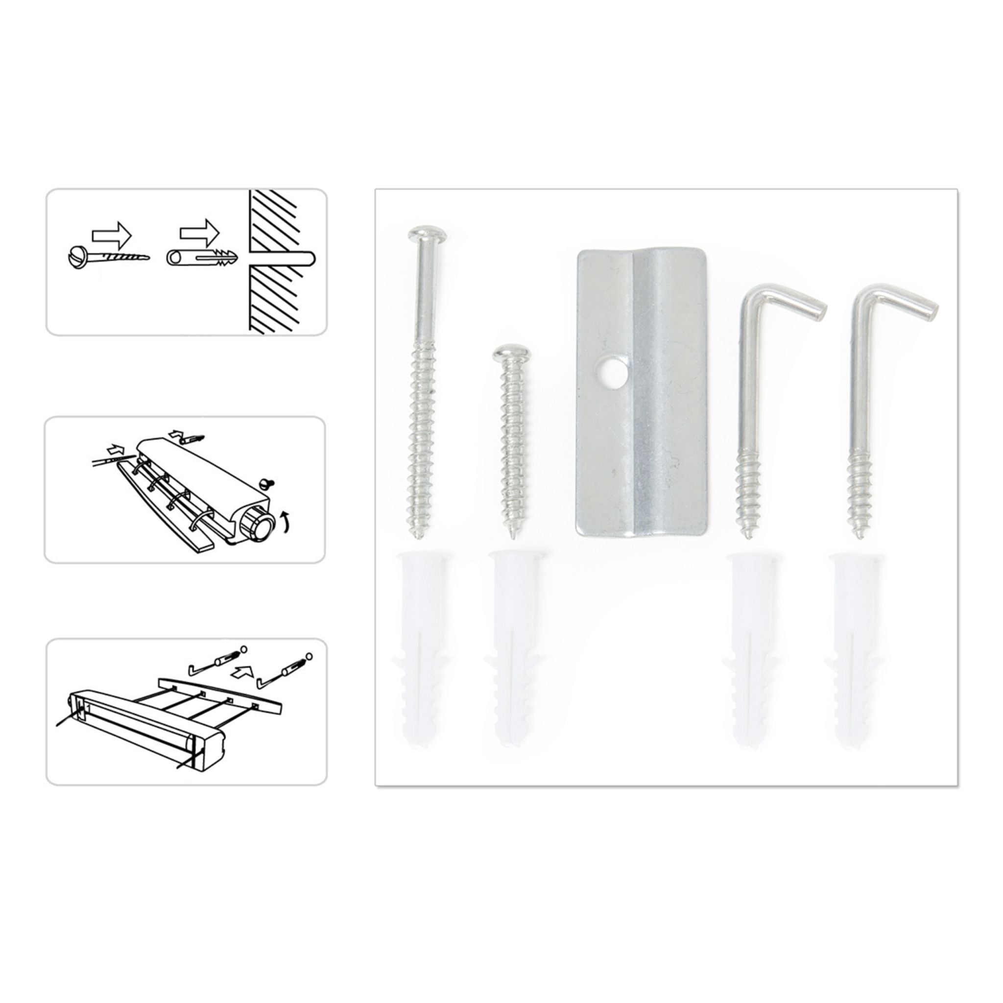 Wandtrockner Aufroll-Automatik weiss-grau Anthrazit-Weiss von Relaxdays