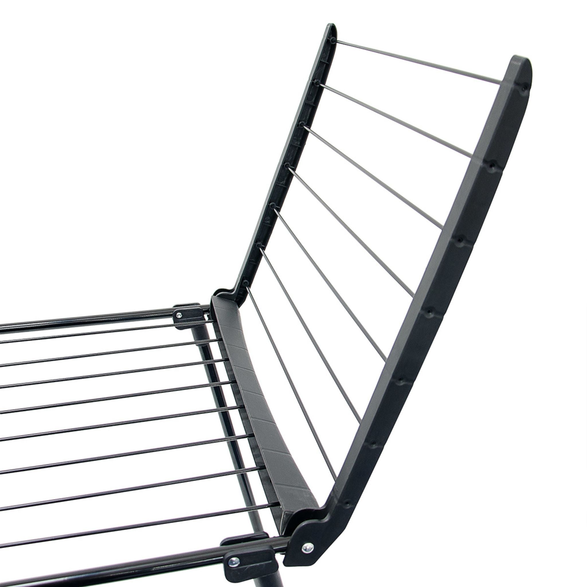 Standtrockner klappbar schwarz Schwarz von Relaxdays