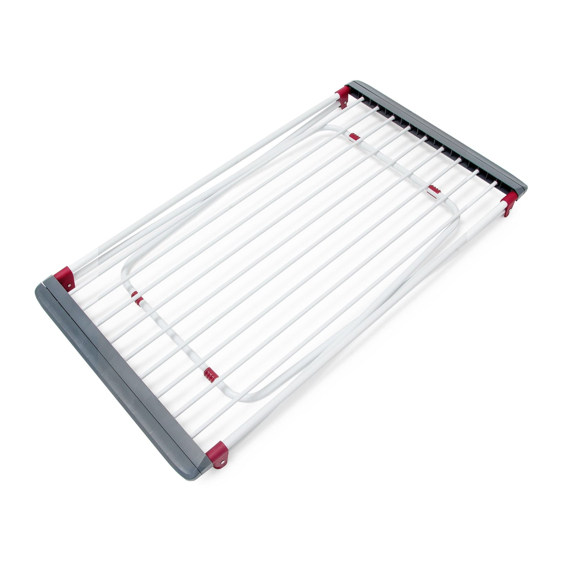 Trockenständer ziehbar Weiss-Rosa-Grau von Relaxdays