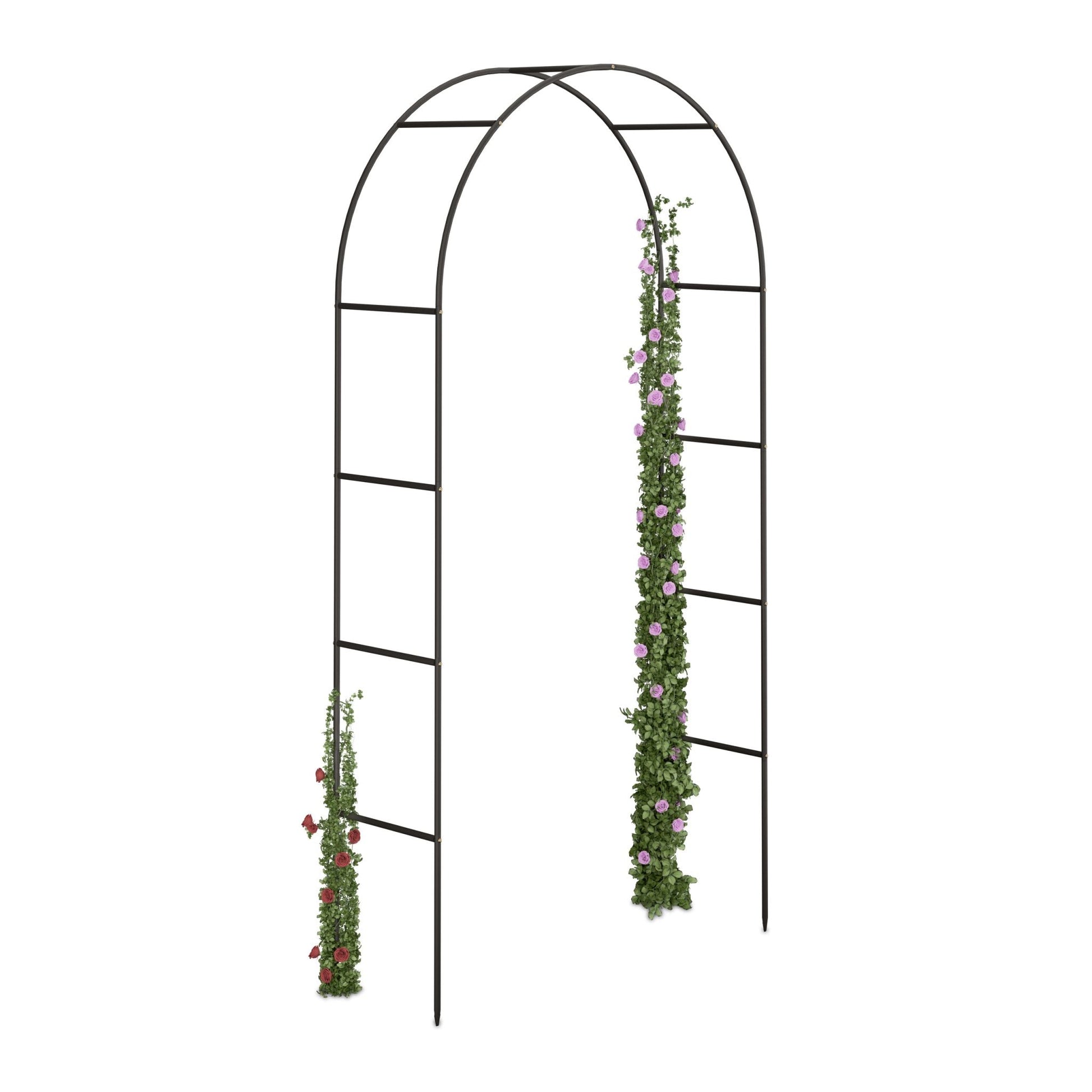 Torbogen Garten für Rosen 240cm Schwarz von Relaxdays