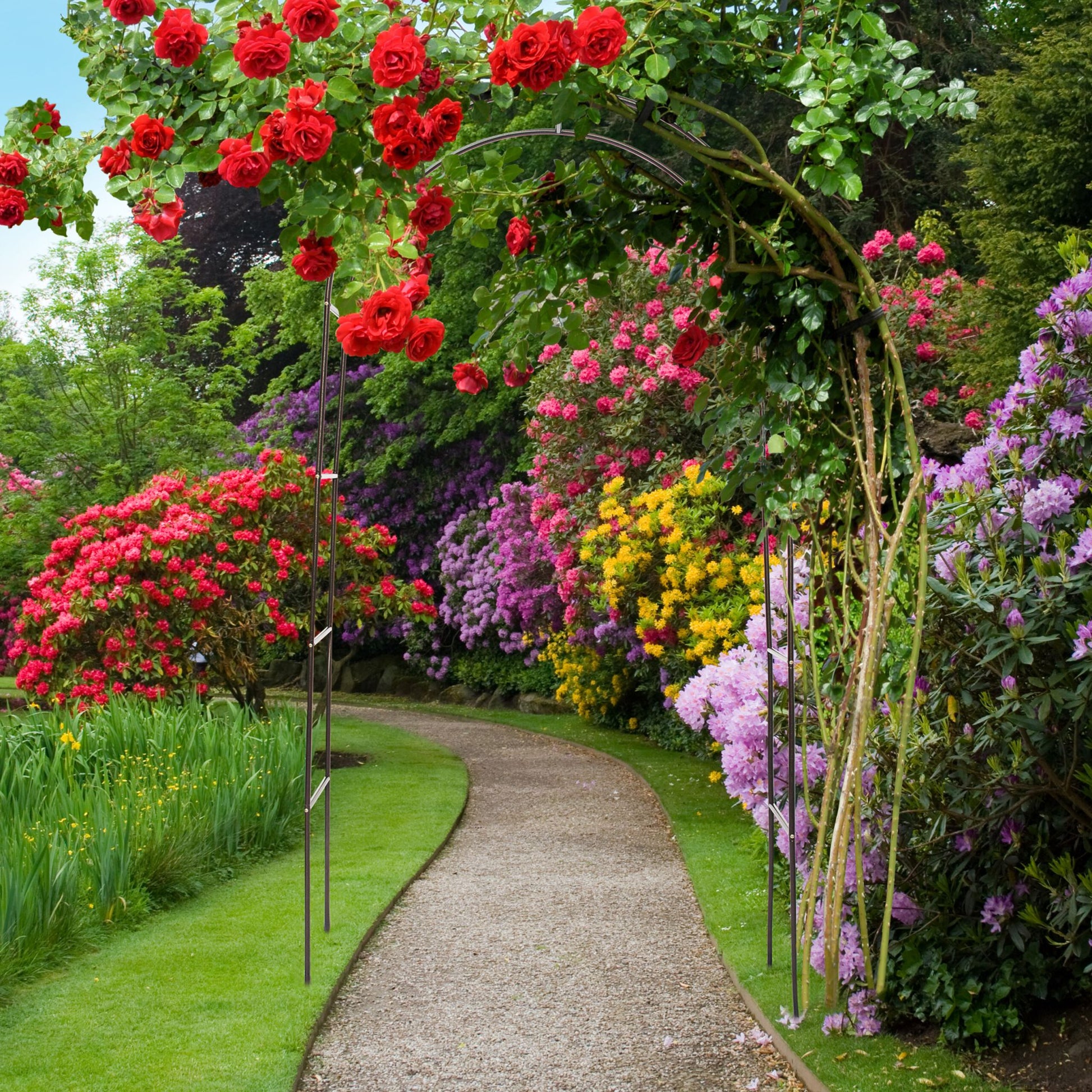 Torbogen Garten für Rosen 240cm Schwarz von Relaxdays