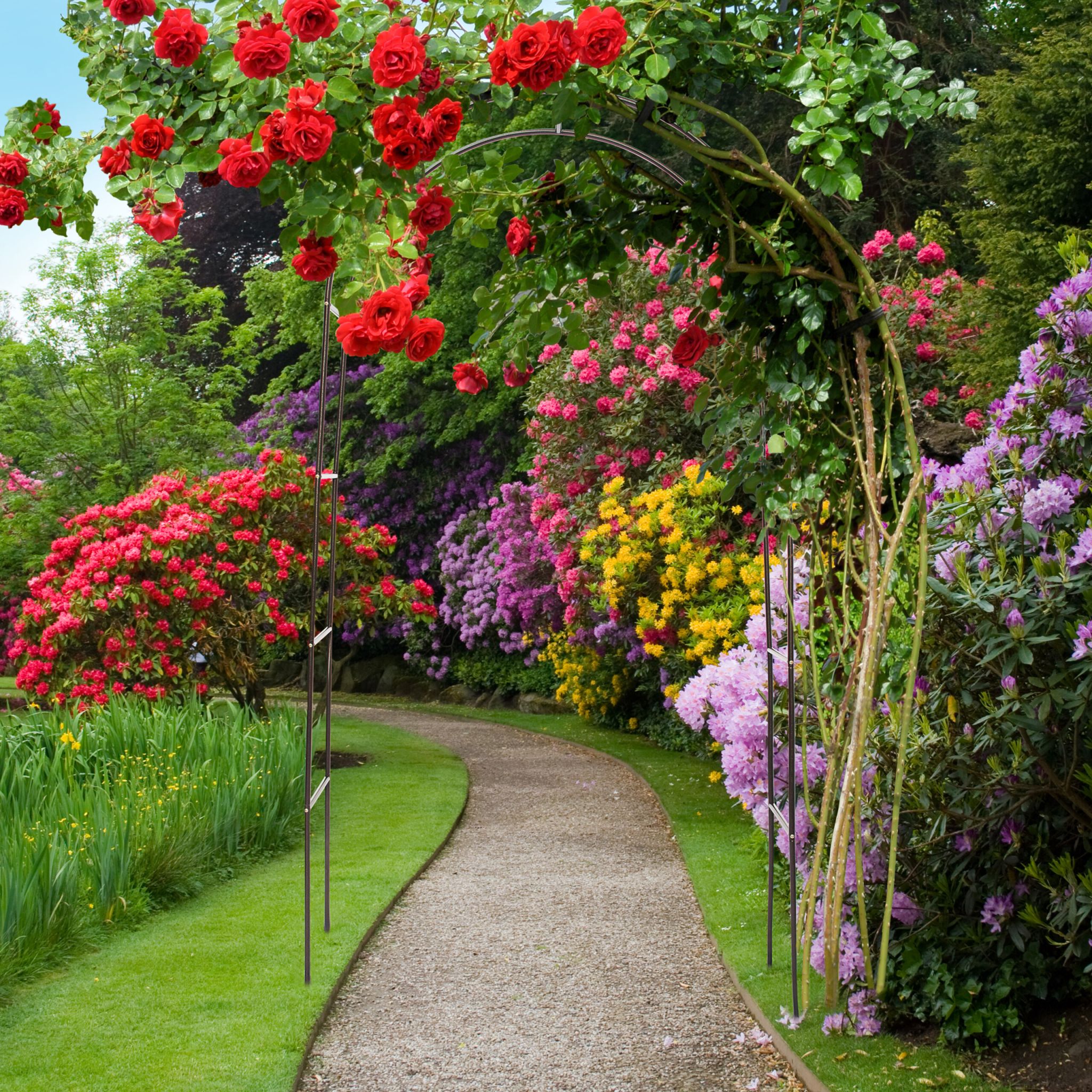 Torbogen Garten für Rosen 240cm Schwarz von Relaxdays