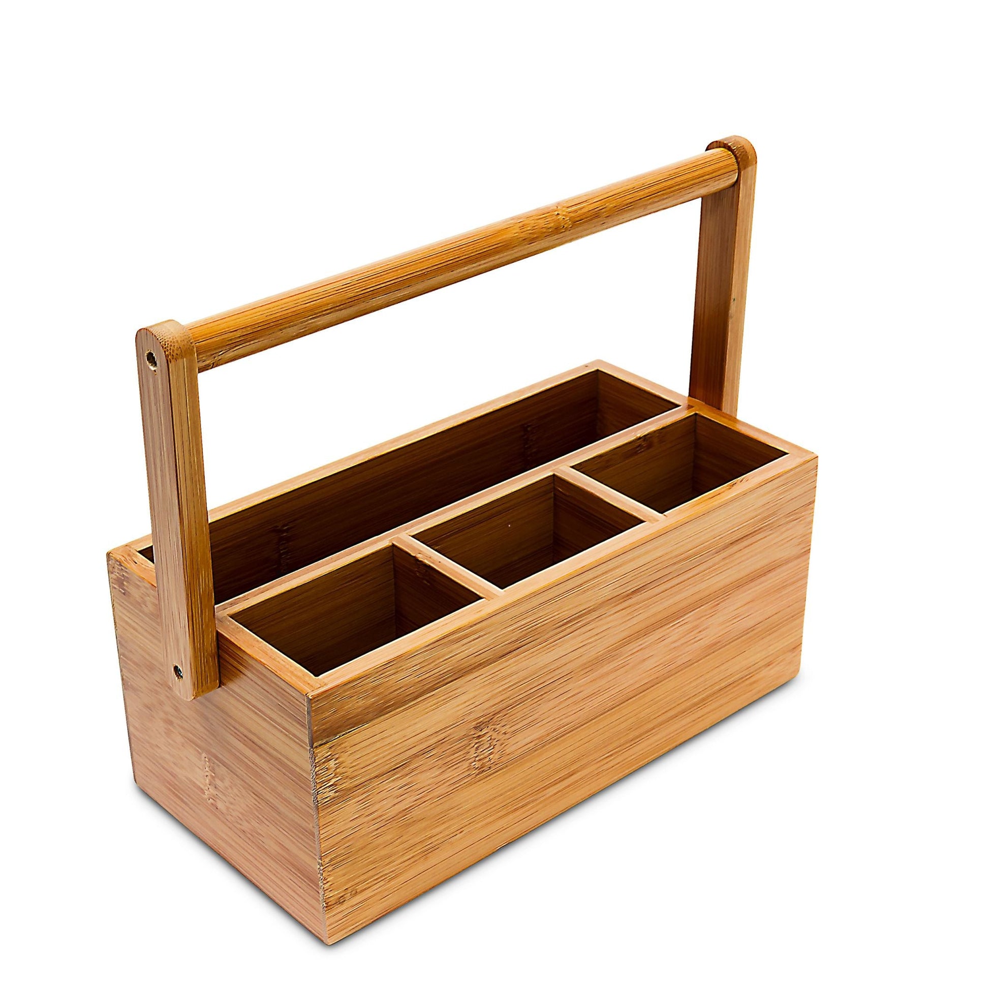 Schreibtisch Organizer Bambus 4 Fächer Hellbraun von Relaxdays
