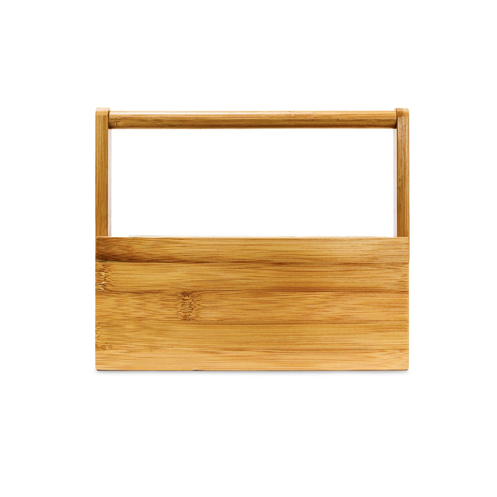 Schreibtisch Organizer Bambus 4 Fächer Hellbraun von Relaxdays