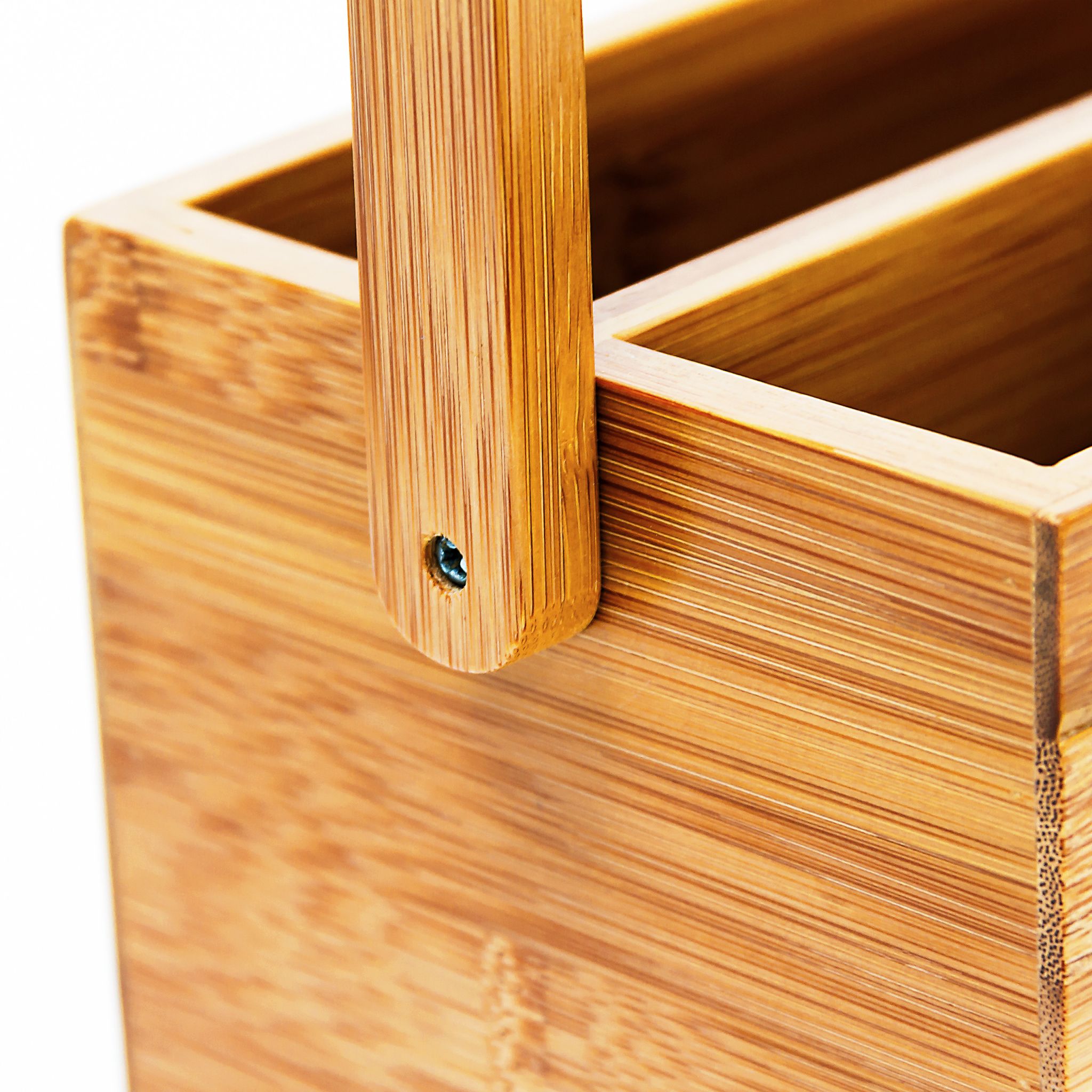 Schreibtisch Organizer Bambus 4 Fächer Hellbraun von Relaxdays