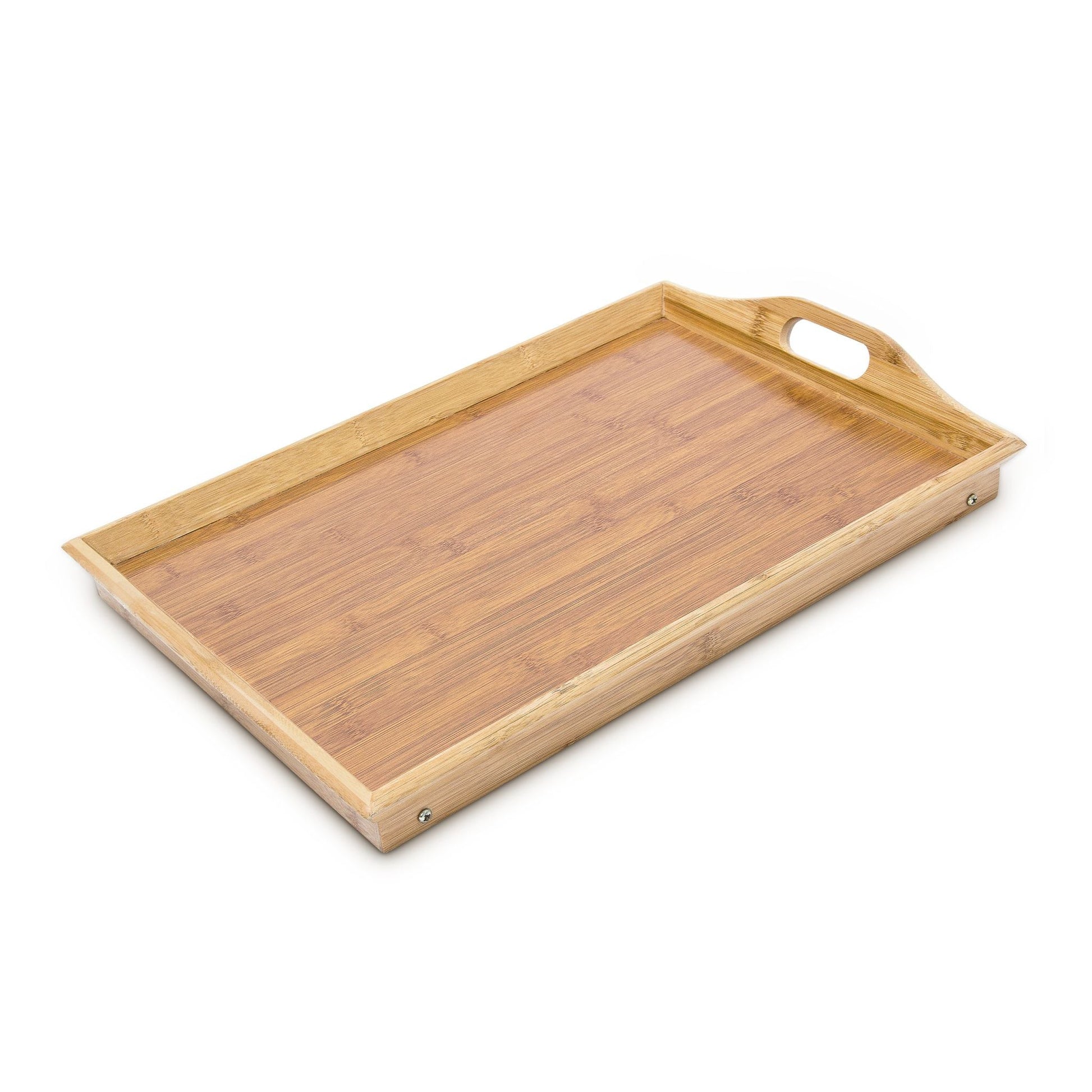 Betttablett Bambus lackiert klappbar Hellbraun von Relaxdays
